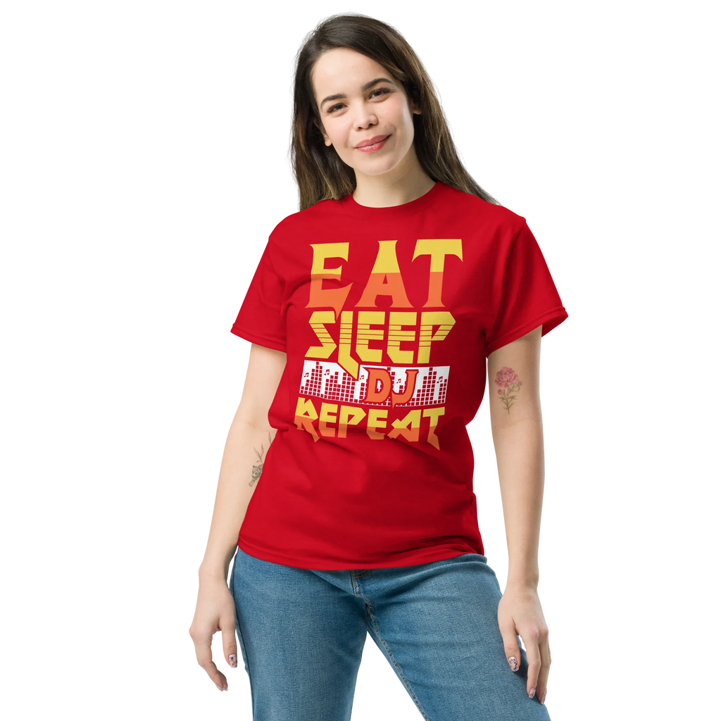 EAT SLEEP DJ REPEAT unisex t-shirt - - Music t-shirts - Printoo Shop