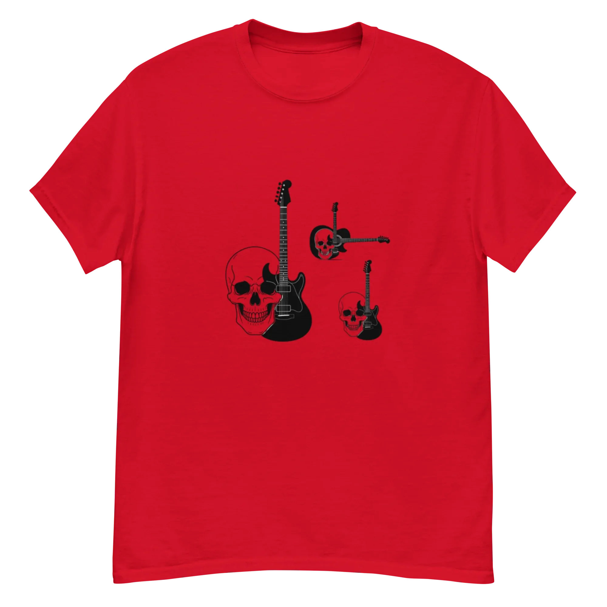 THREE SKULLS,THREE GUITARS unisex t-shirt - - - Printoo Shop