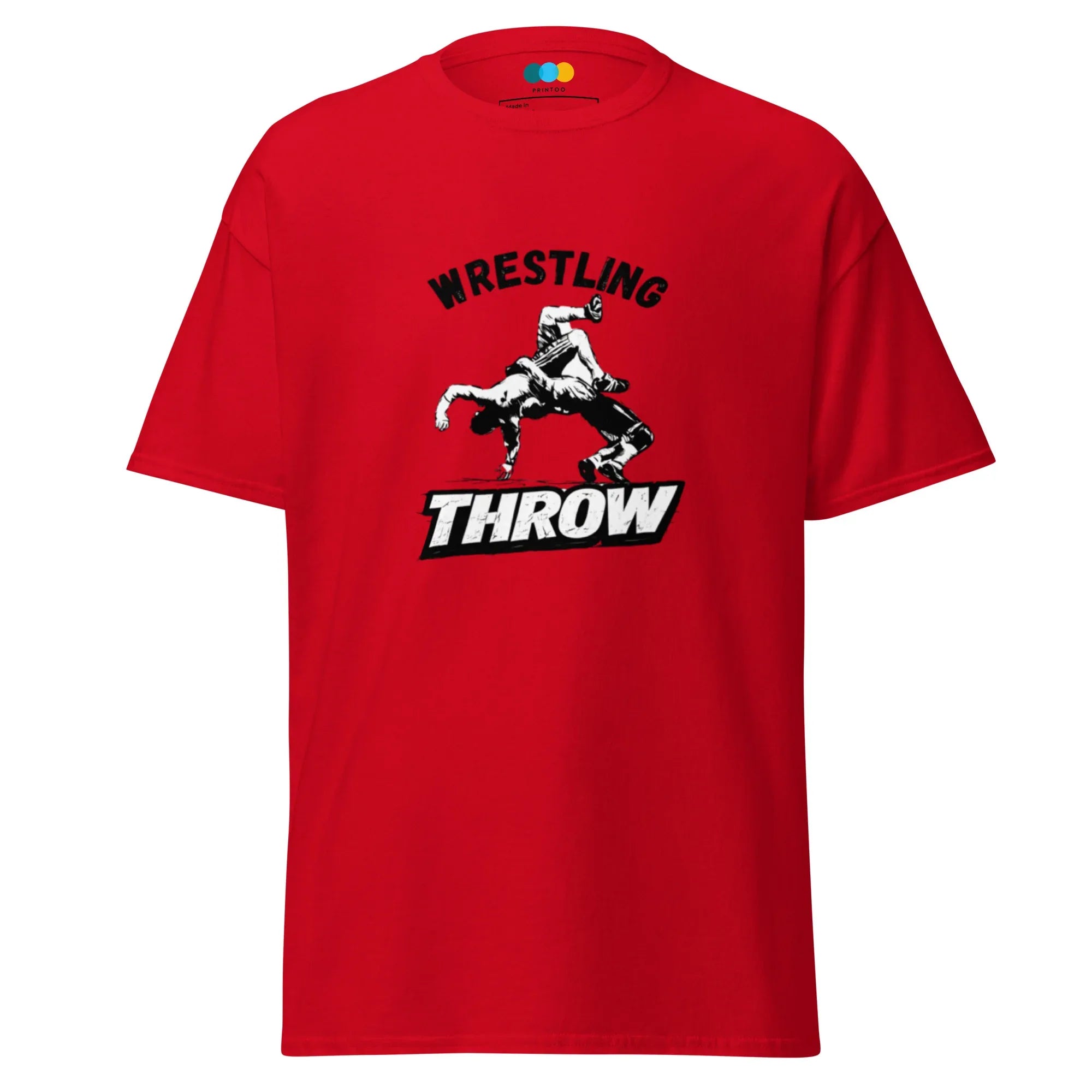 WRESTLING THROW men’s t-shirt - Red / S - Printoo Shop - 3560082_11566