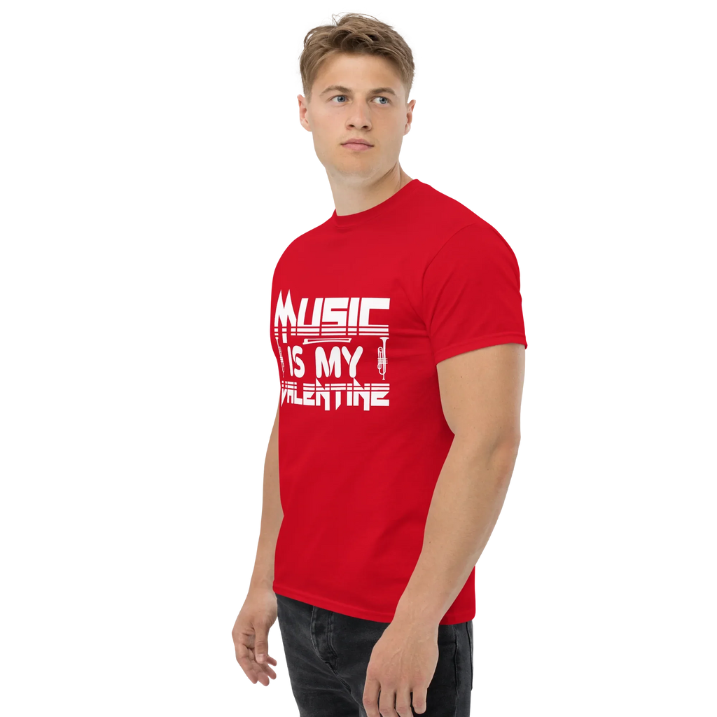 MUSIC IS MY VALENTINE unisex classic tee - - Music t-shirts - Printoo Shop