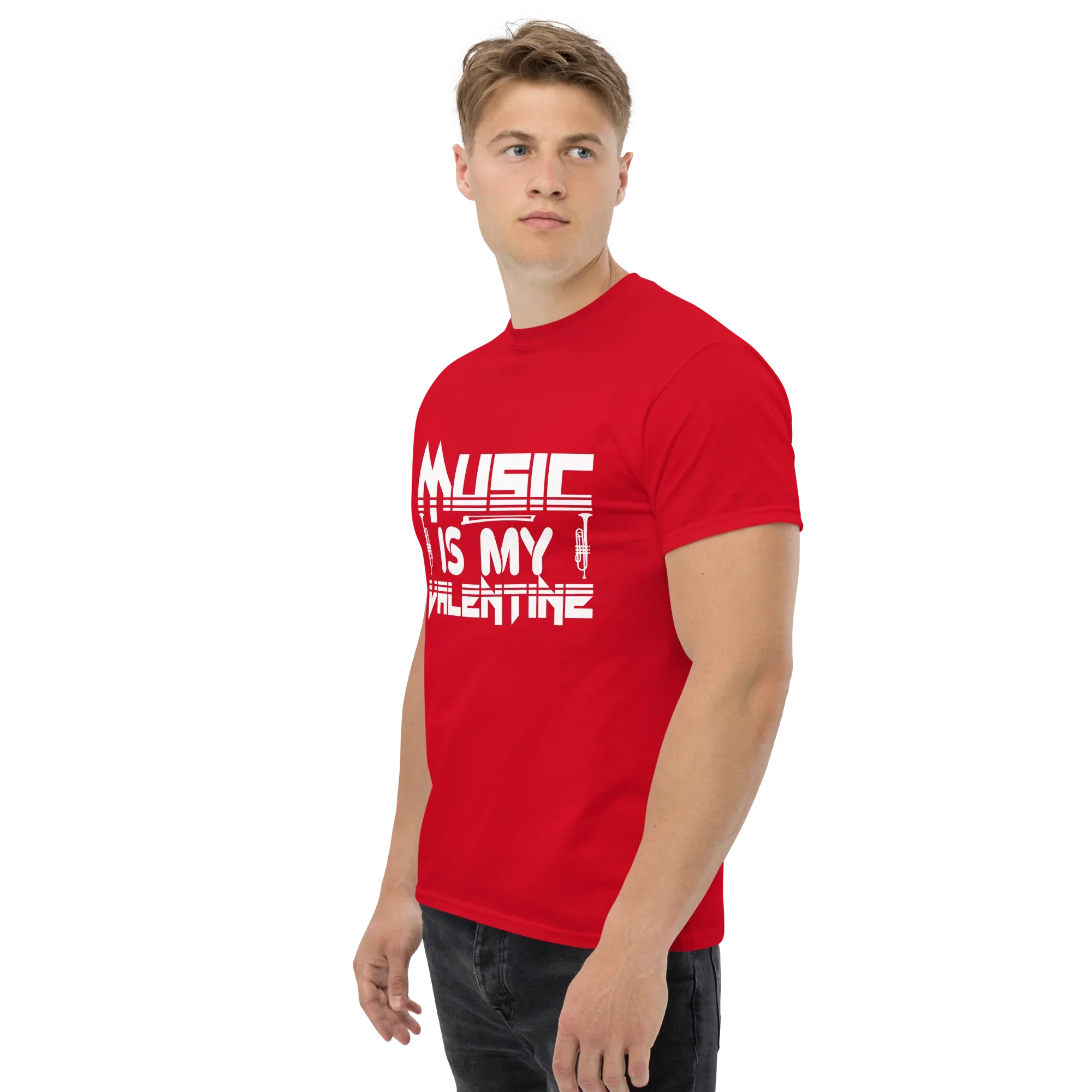 MUSIC IS MY VALENTINE unisex classic tee - - Music t-shirts - Printoo Shop