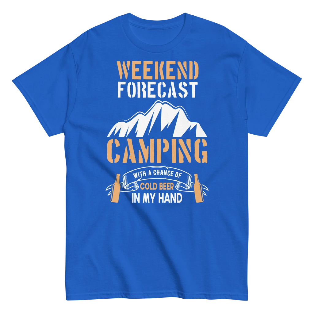 WEEKEND FORECAST unisex t-shirt - - Camping & Outdoor t-shirts - Printoo Shop