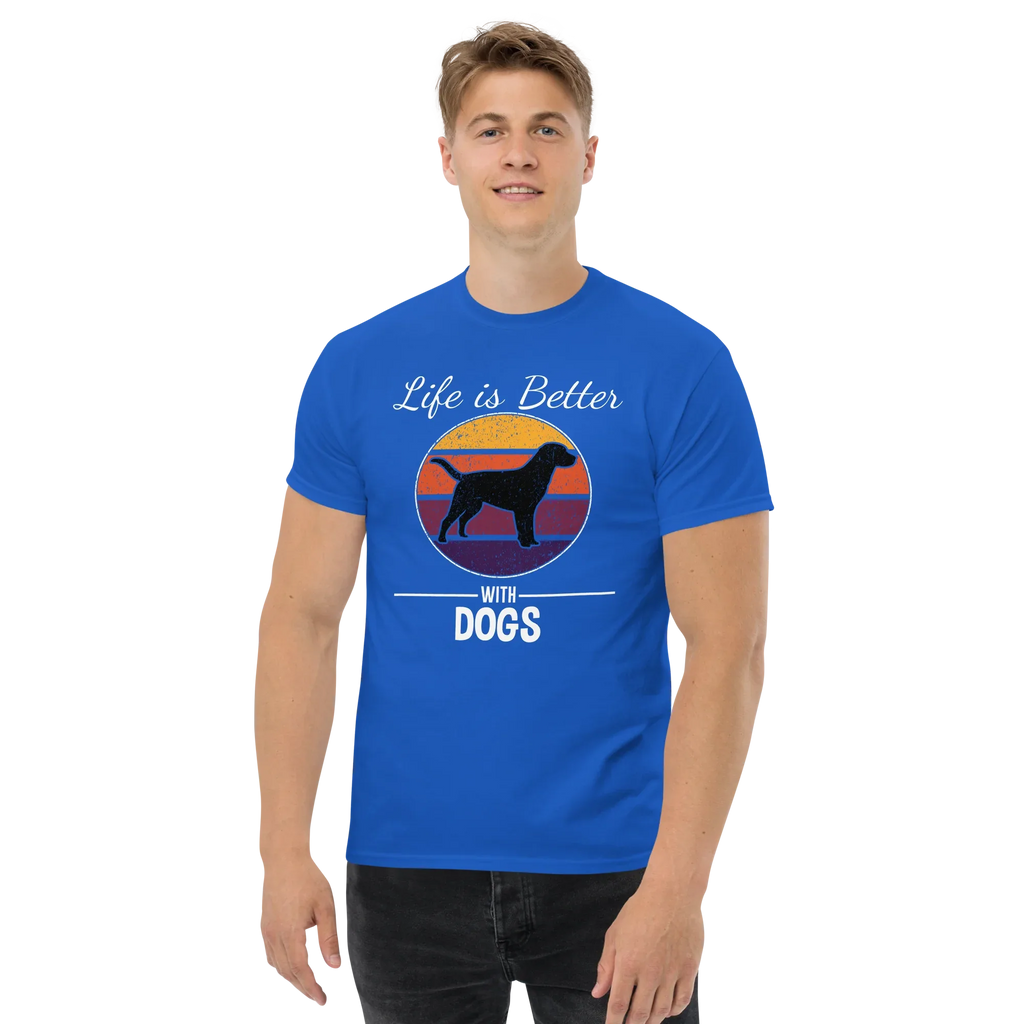 BETTER WITH DOGS unisex t-shirt - - Dogs t-shirt - Printoo Shop