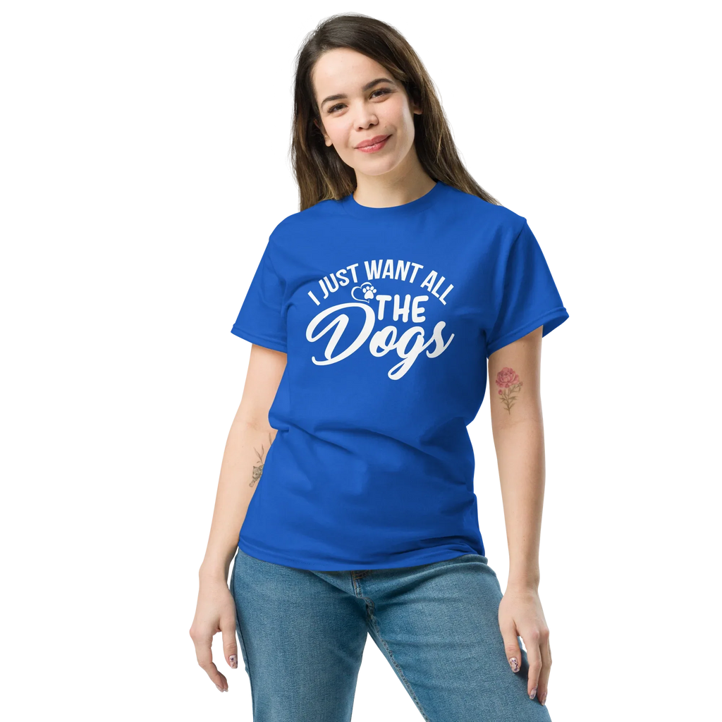 ALL THE DOGS unisex t-shirt - Printoo Shop - - dog, Streetwear look, t-shirt, unisex, Unisex Classic Tee | Gildan 5000