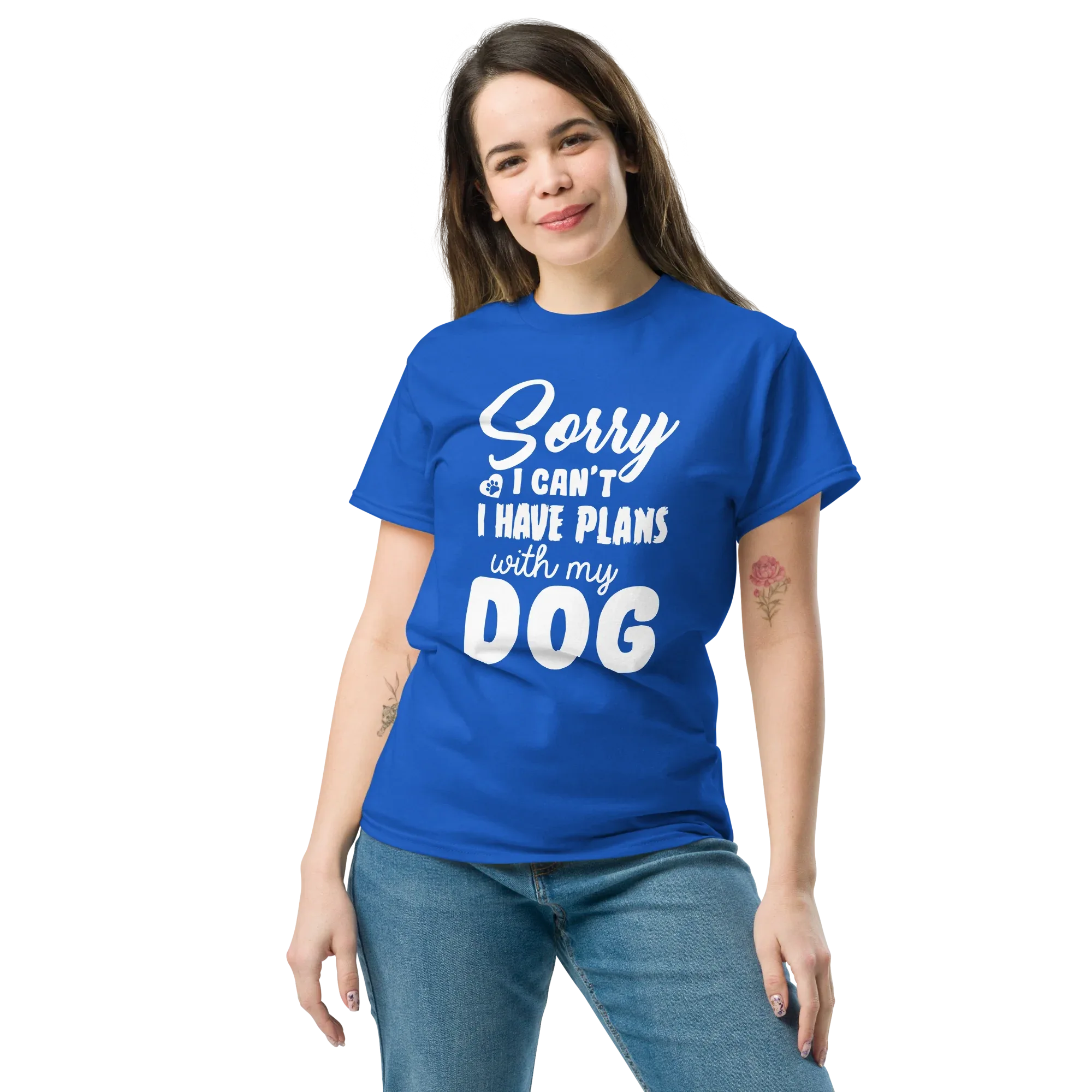 WITH MY DOG unisex t-shirt - - Dogs t-shirt - Printoo Shop