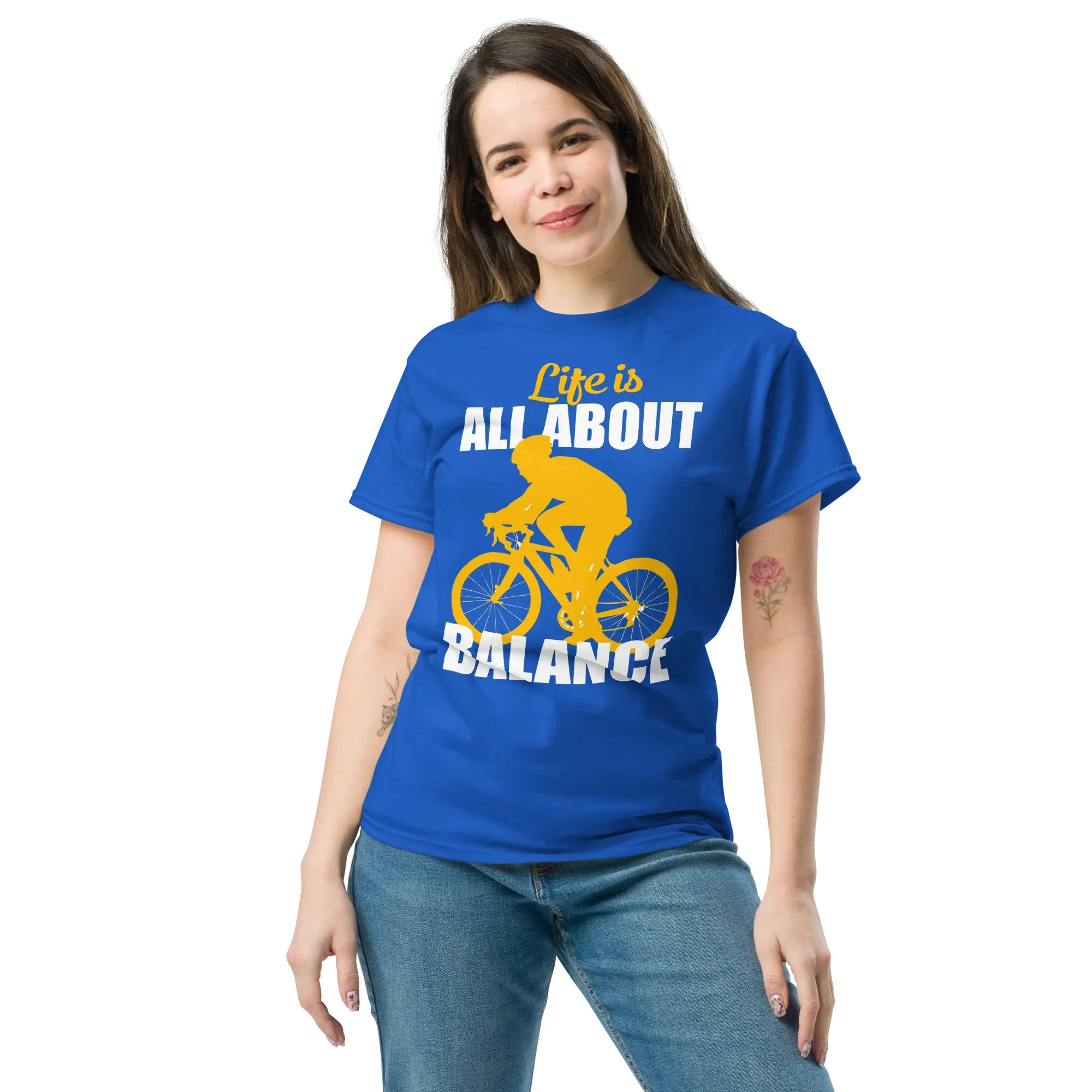 BALANCED LIFE unisex t-shirt - Printoo Shop - - bicycle, t-shirt, unisex, Unisex Classic Tee | Gildan 5000