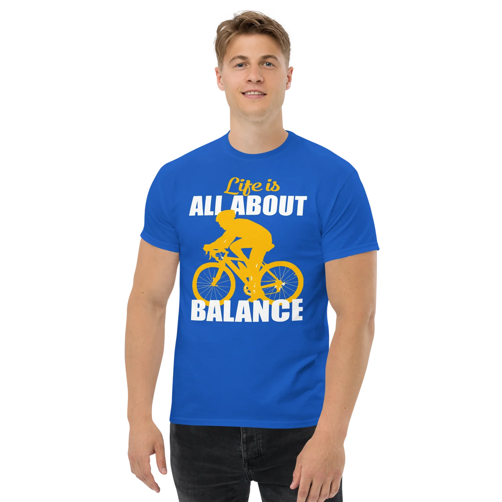 BALANCED LIFE unisex t-shirt - Printoo Shop - - bicycle, t-shirt, unisex, Unisex Classic Tee | Gildan 5000