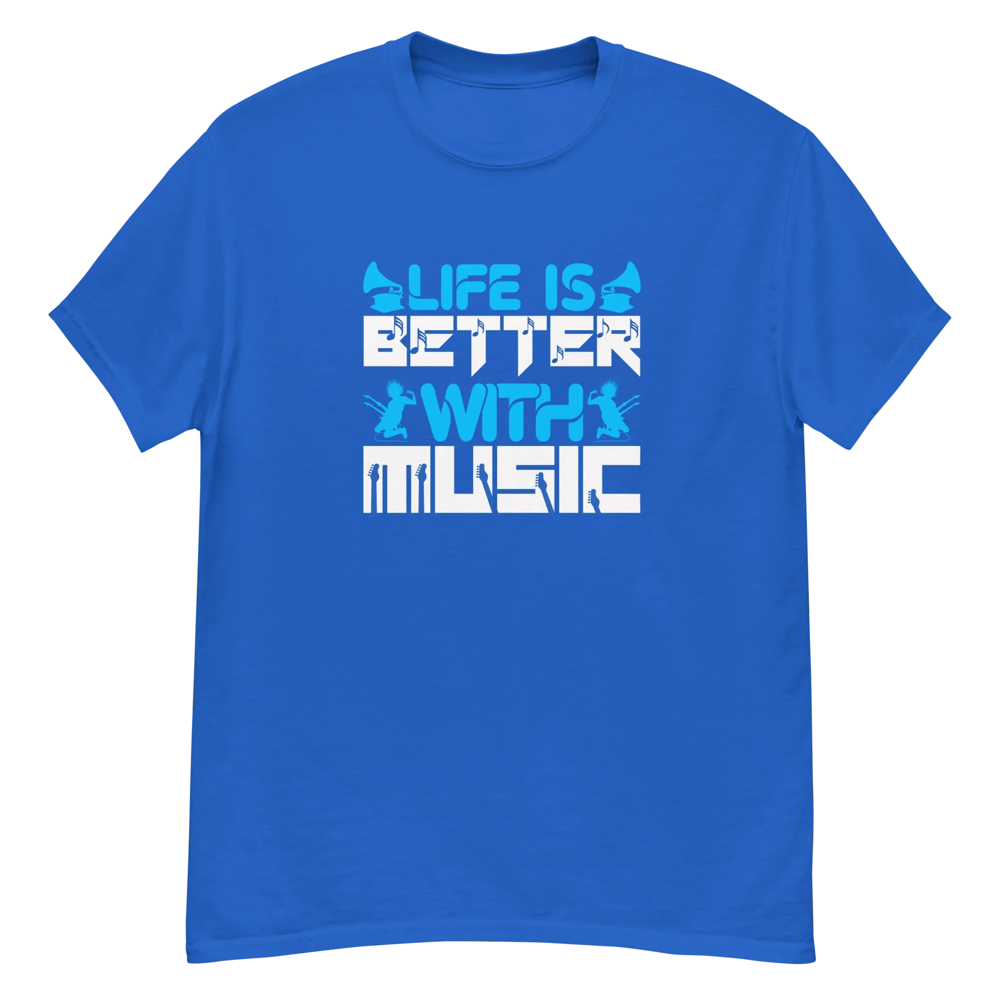 LIFE IS BETTER WITH MUSICR unisex t-shirt - - Music t-shirts - Printoo Shop