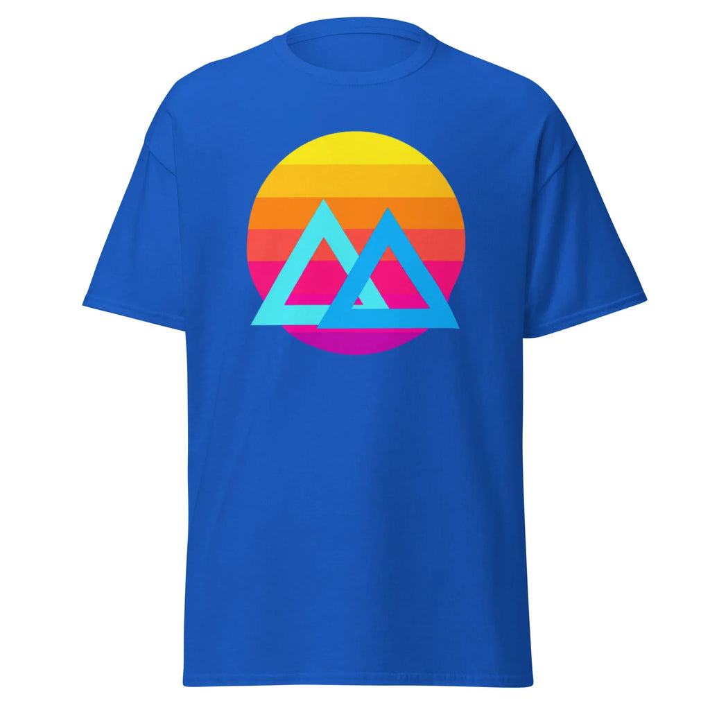 SUNSET GEOMETRY unisex t-shirt - Printoo Shop - - Retro & Synthwave T-Shirts, t-shirt, unisex, Unisex Classic Tee | Gildan 5000