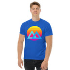 SUNSET GEOMETRY unisex t-shirt - Printoo Shop - - Retro & Synthwave T-Shirts, t-shirt, unisex, Unisex Classic Tee | Gildan 5000