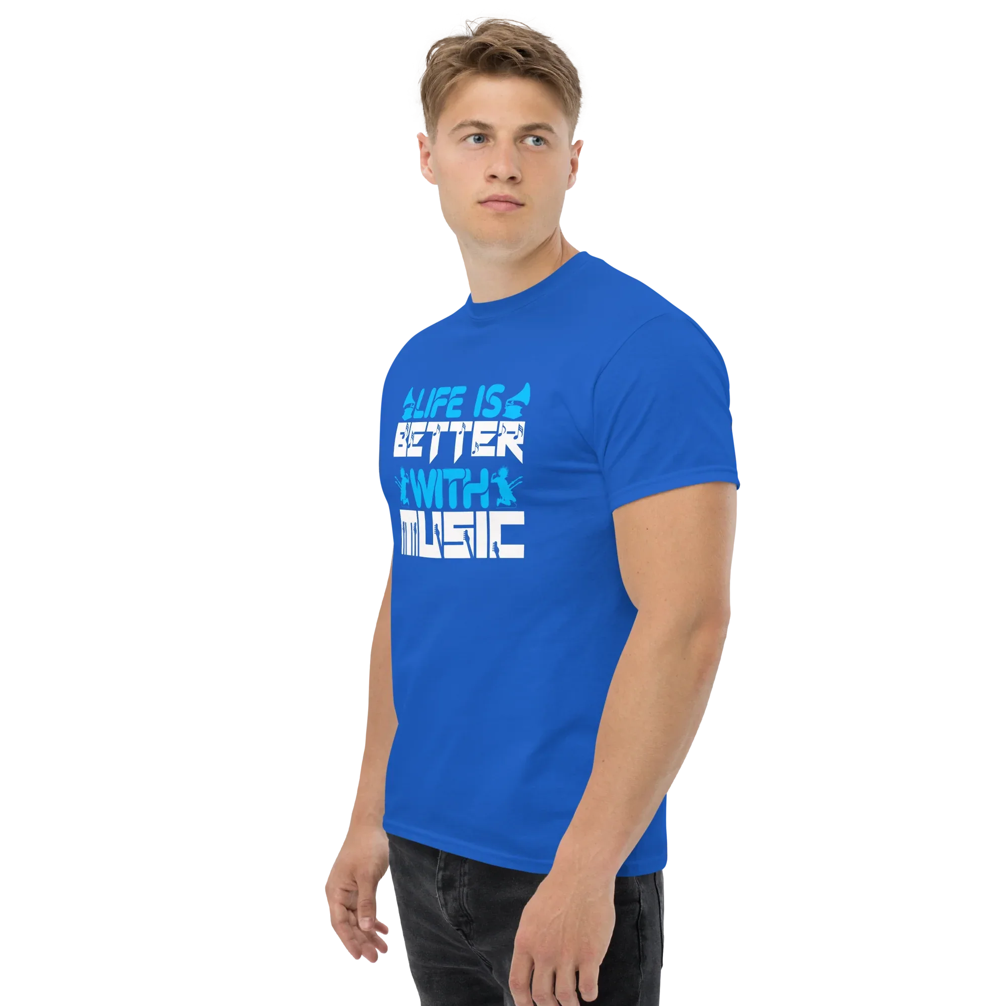 LIFE IS BETTER WITH MUSICR unisex t-shirt - - Music t-shirts - Printoo Shop