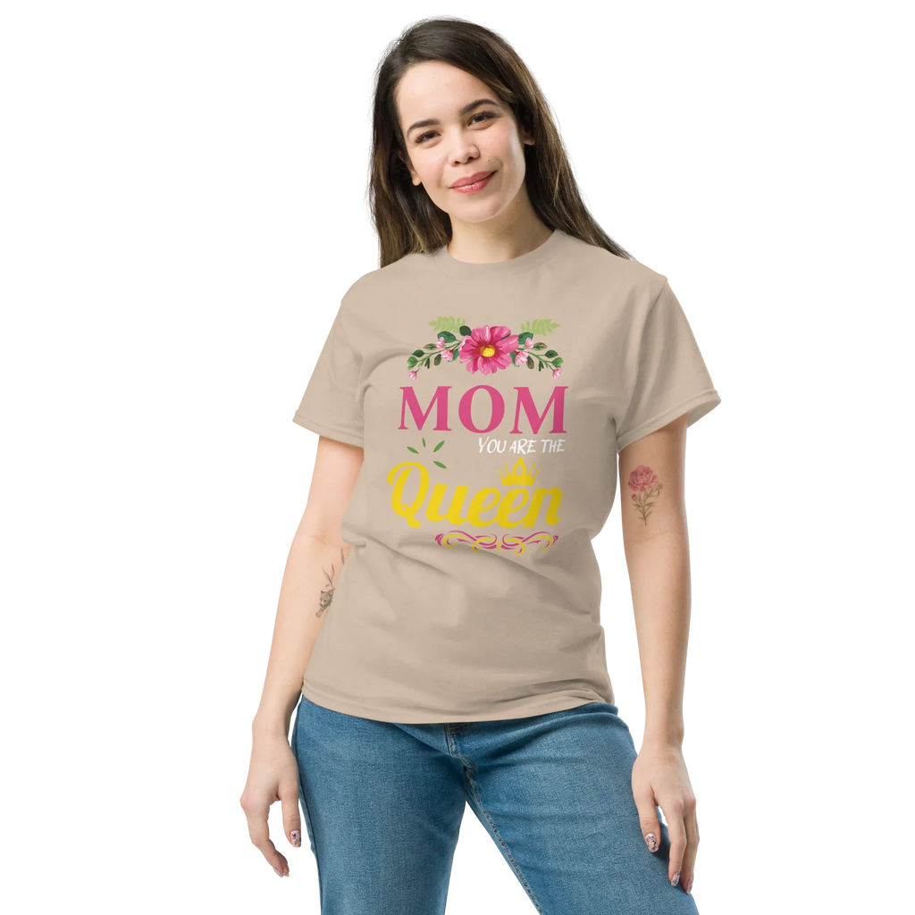 MOM QUEEN unisex t-shirt - Printoo Shop - - Mom t-shirt, t-shirt, unisex, Unisex Classic Tee | Gildan 5000