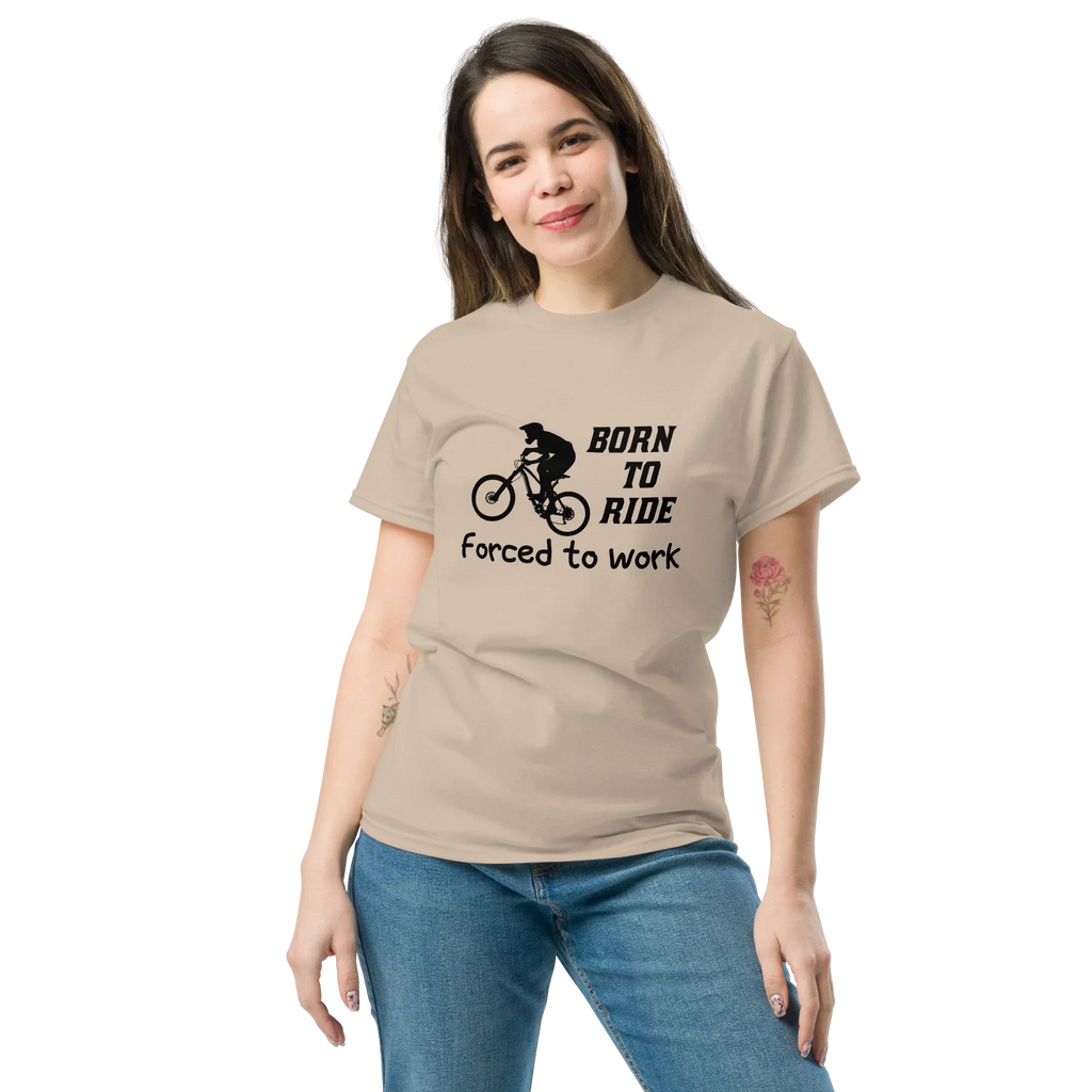 BORN TO RIDE unisex t-shirt - - Bicycle t-shirts - Printoo Shop