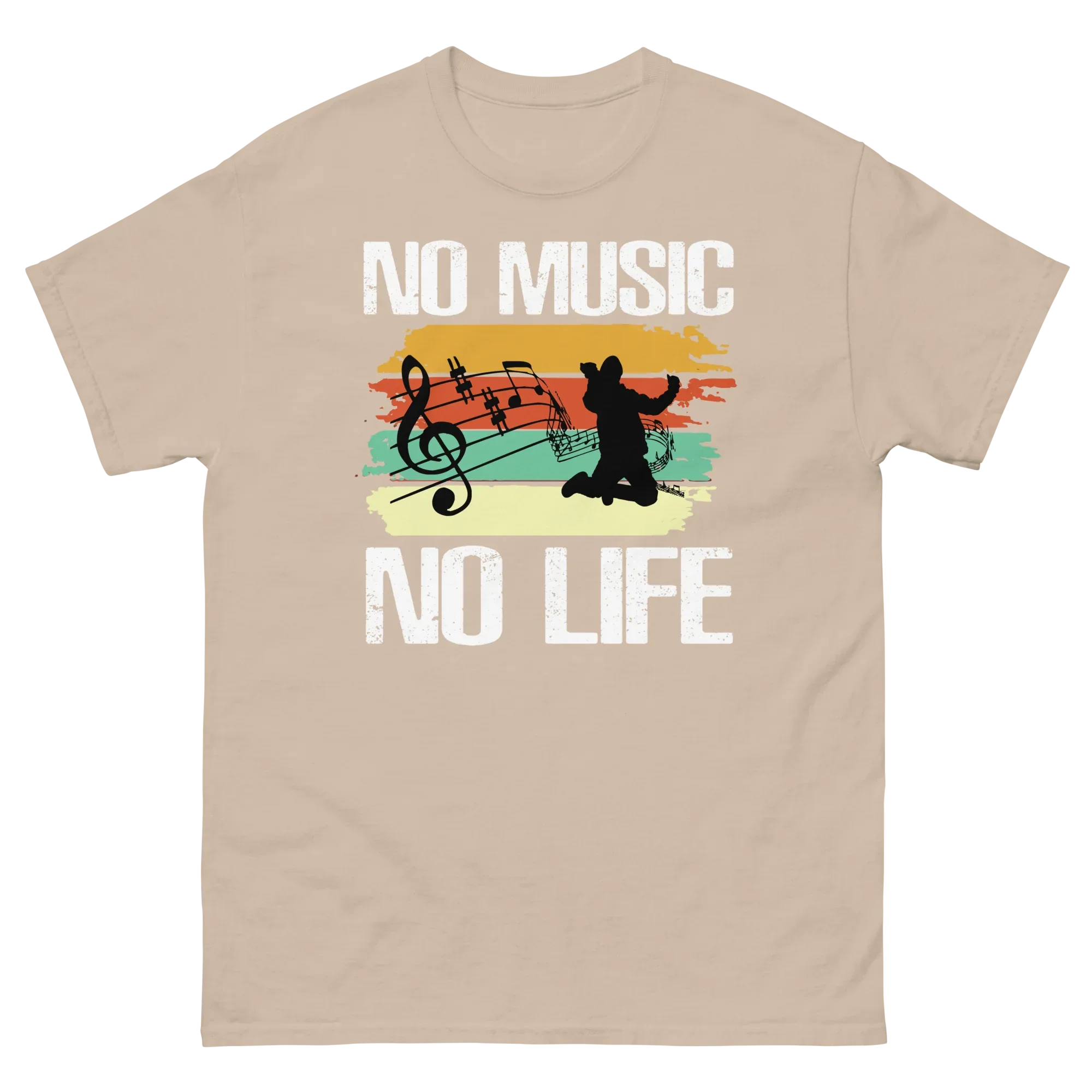 NO MUSIC NO LIFE unisex t -shirt - Printoo Shop - - 021.png, Music t-shirt, Unisex Classic Tee | Gildan 5000