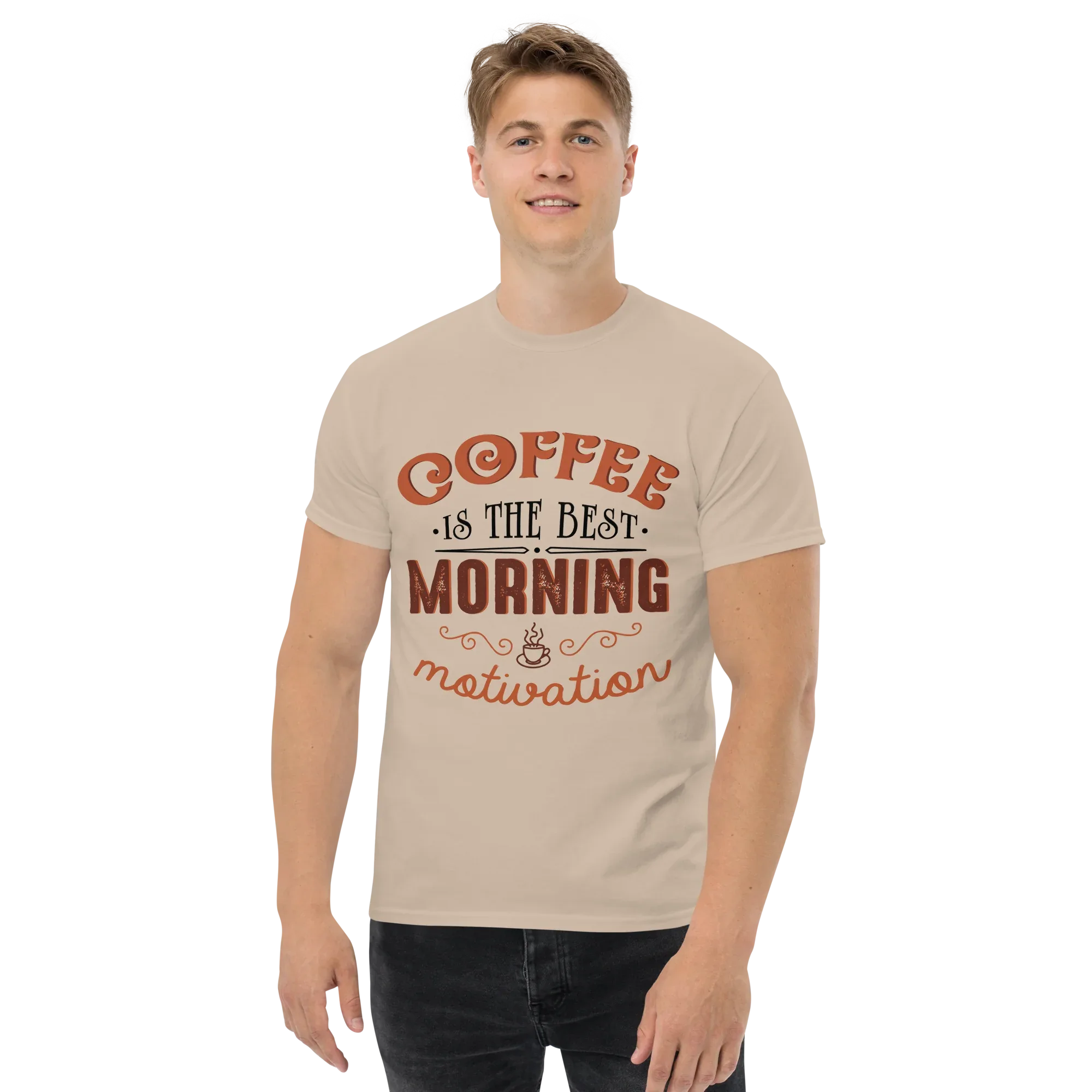 COFFEE IS THE BEST MORNING MOTIVATION unisex t-shirt - - - Printoo Shop