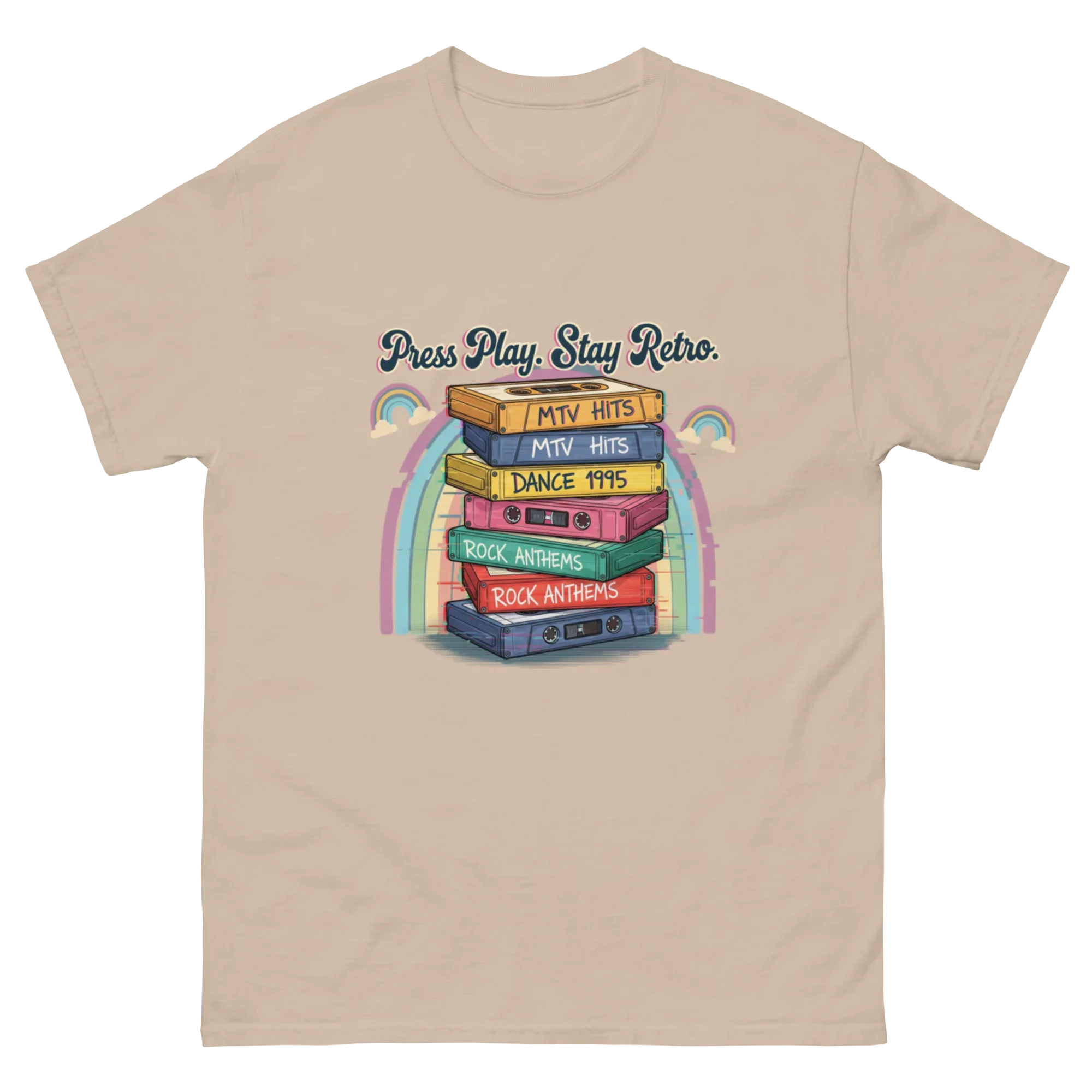 RETRO CASSETTE TAPE unisex t-shirt - Printoo Shop - - Music t-shirt, t-shirt, unisex, Unisex Classic Tee | Gildan 5000, Vintage, Évi