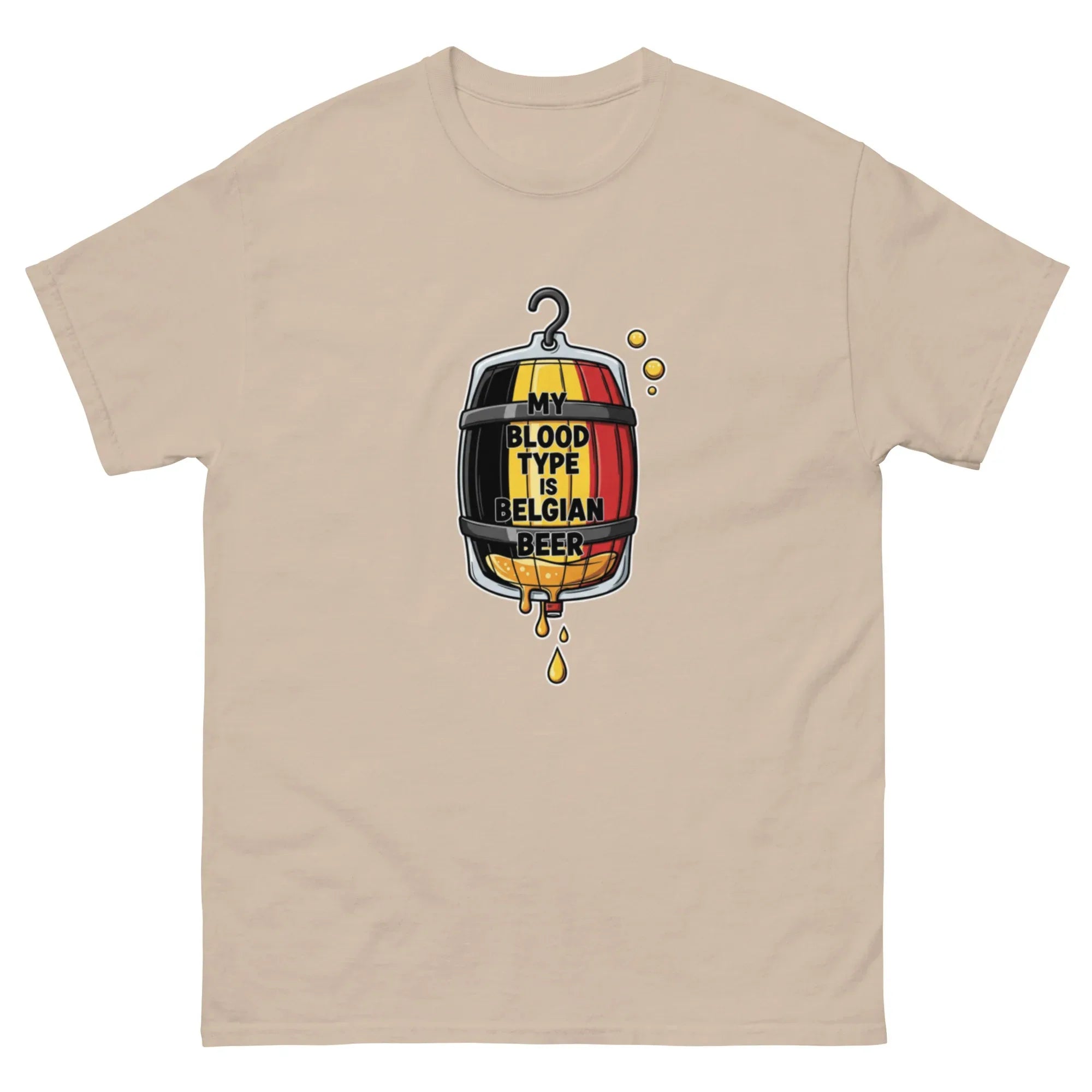 MY BLOOD TYPE IS BELGIAN unisex t-shirt - Printoo Shop - - Alcohol, beer, t-shirt, unisex, Unisex Classic Tee | Gildan 5000
