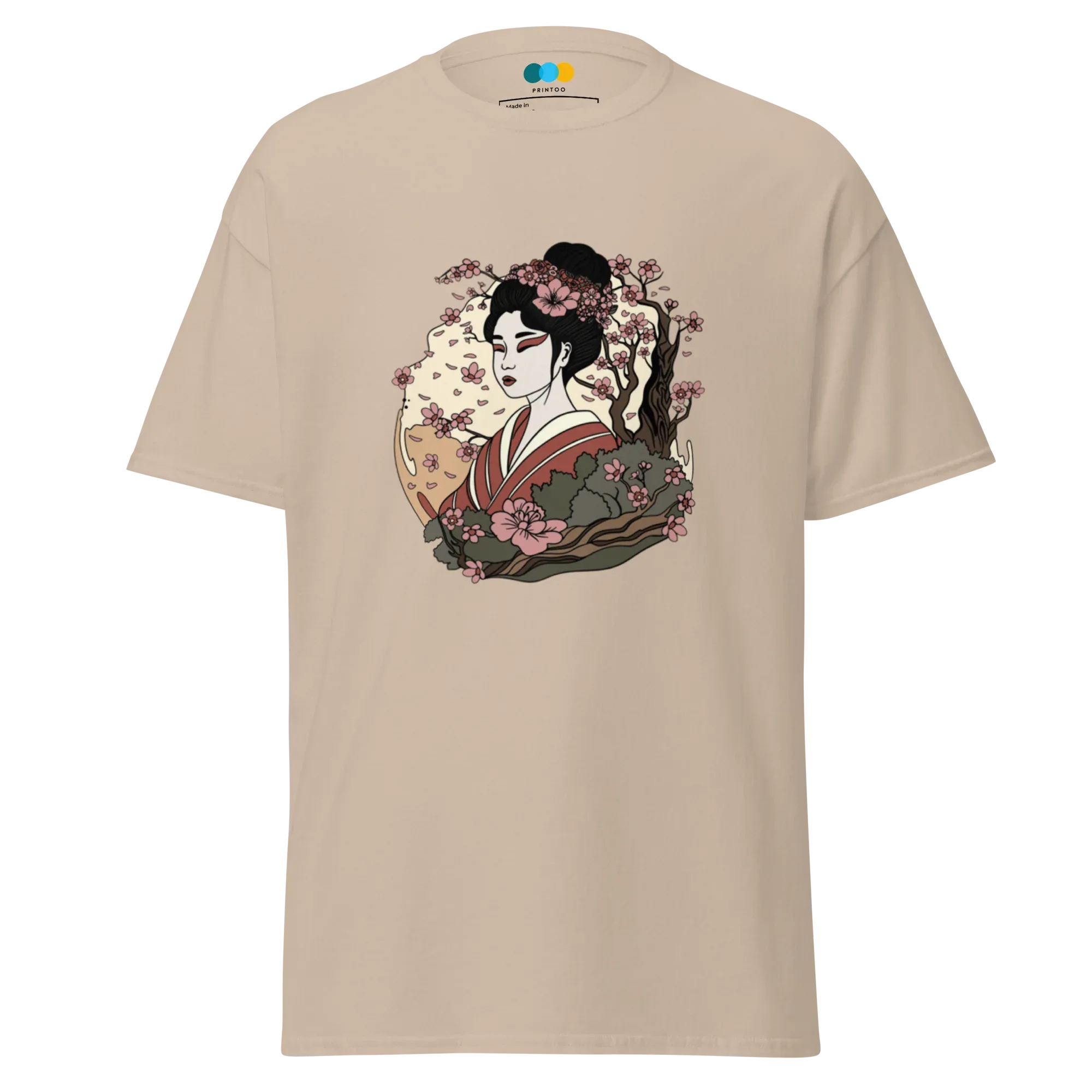 Elegantes Geisha-Kunst Damen T-Shirt - Cardinal / S - Printoo Shop - 8304108_15819