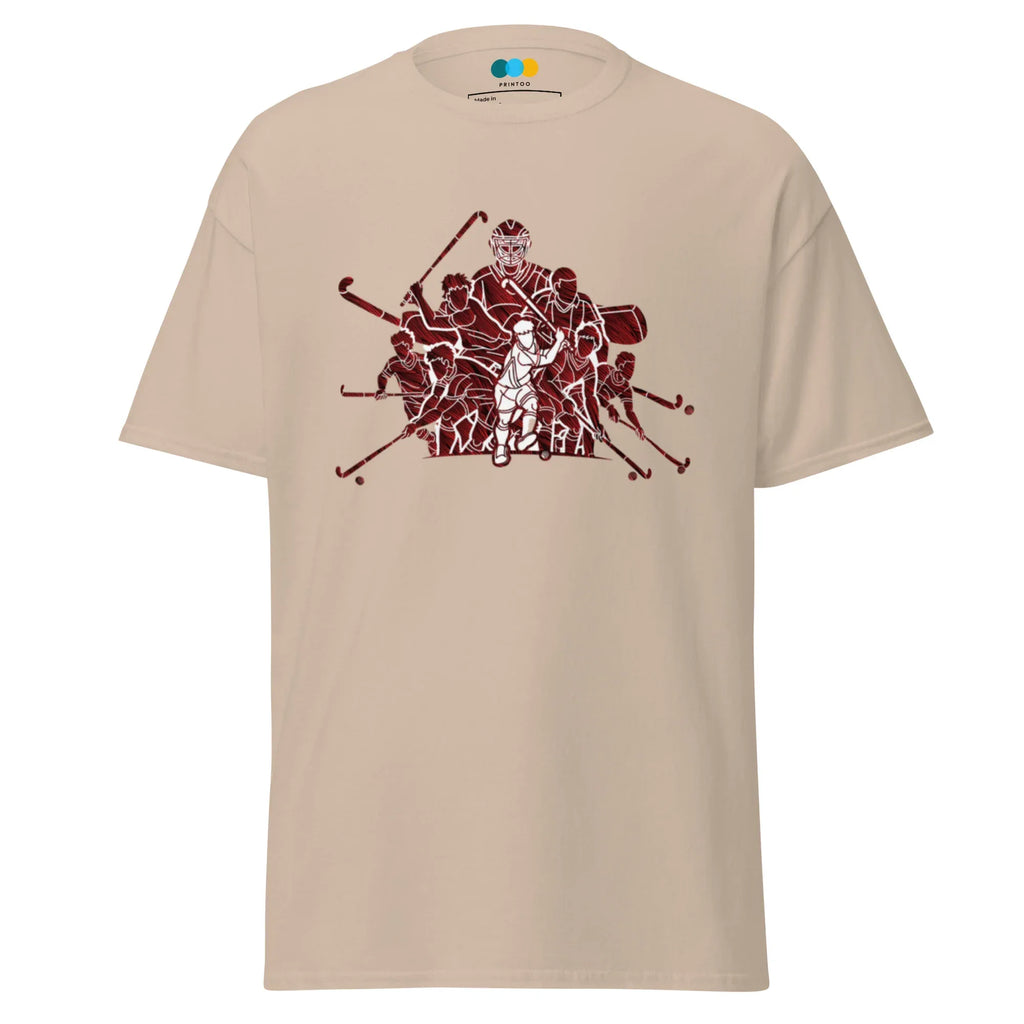 HOCKEY TEAM SPIRIT men’s t-shirt - Military Green / S - Printoo Shop - 5057257_15867