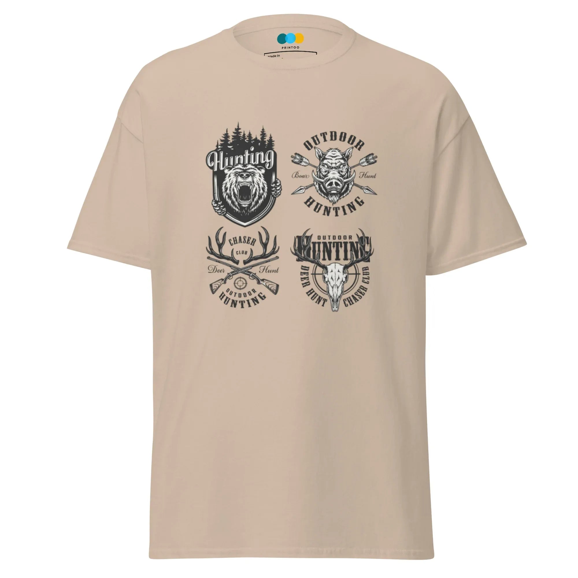 WILDERNESS HUNTRESS ADVENTURE men’s t-shirt - Charcoal / S - Printoo Shop - 2106663_15831