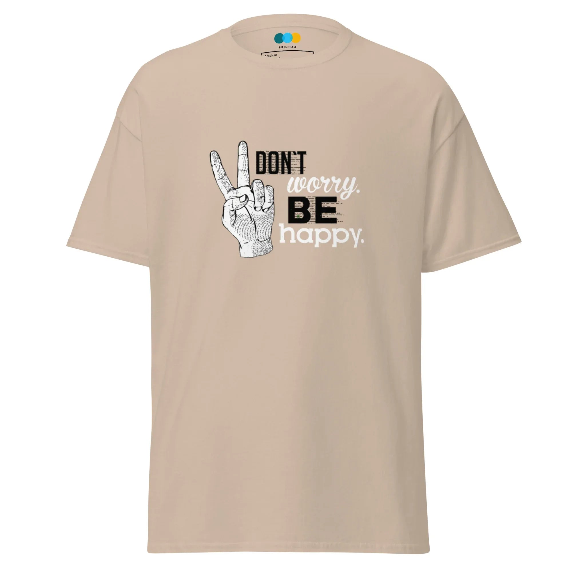 POSITIVE VIBES PEACE men’s t-shirt - Sapphire / S - Printoo Shop - 1343826_21659