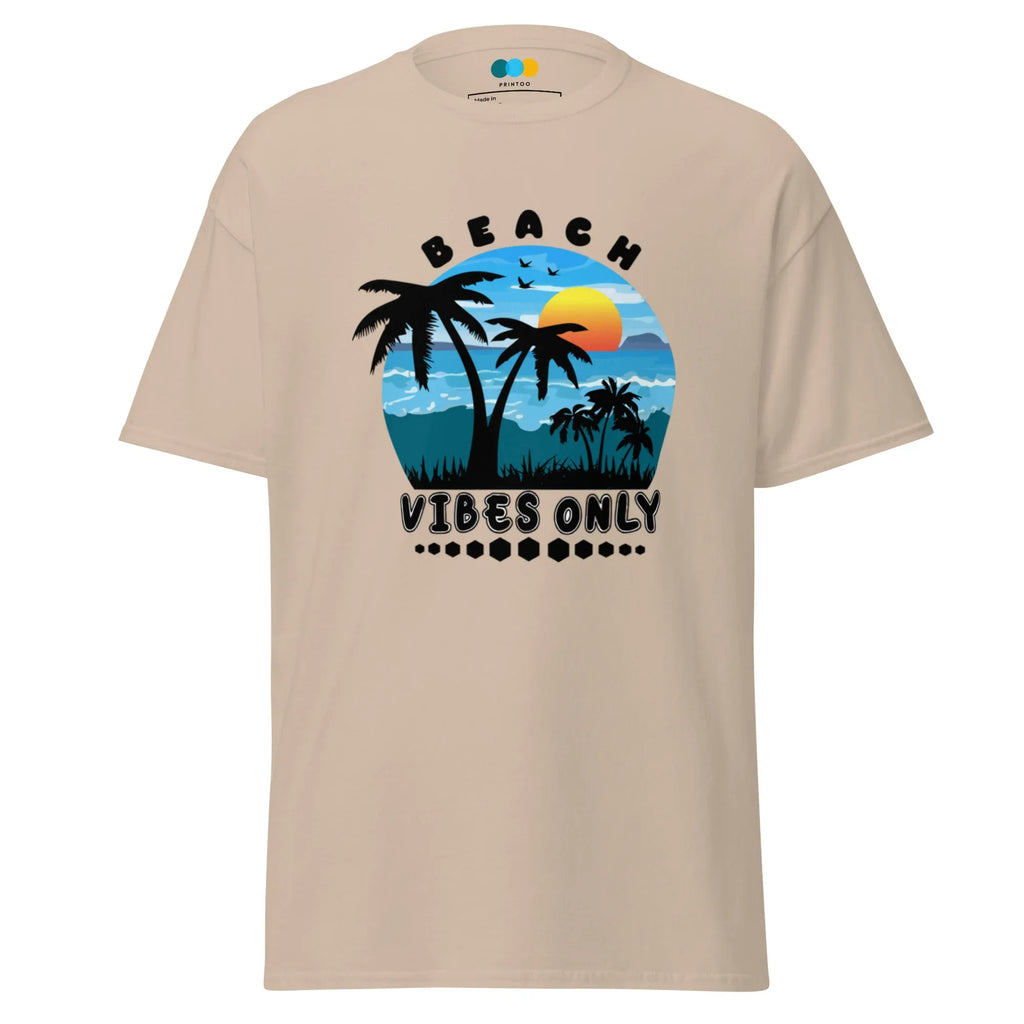 BEACH VIBES ONLY men’s t-shirt - Sapphire / S - Printoo Shop - 5821647_21659