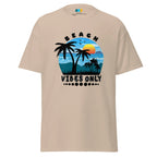 BEACH VIBES ONLY men’s t-shirt - Sapphire / S - Printoo Shop - 5821647_21659