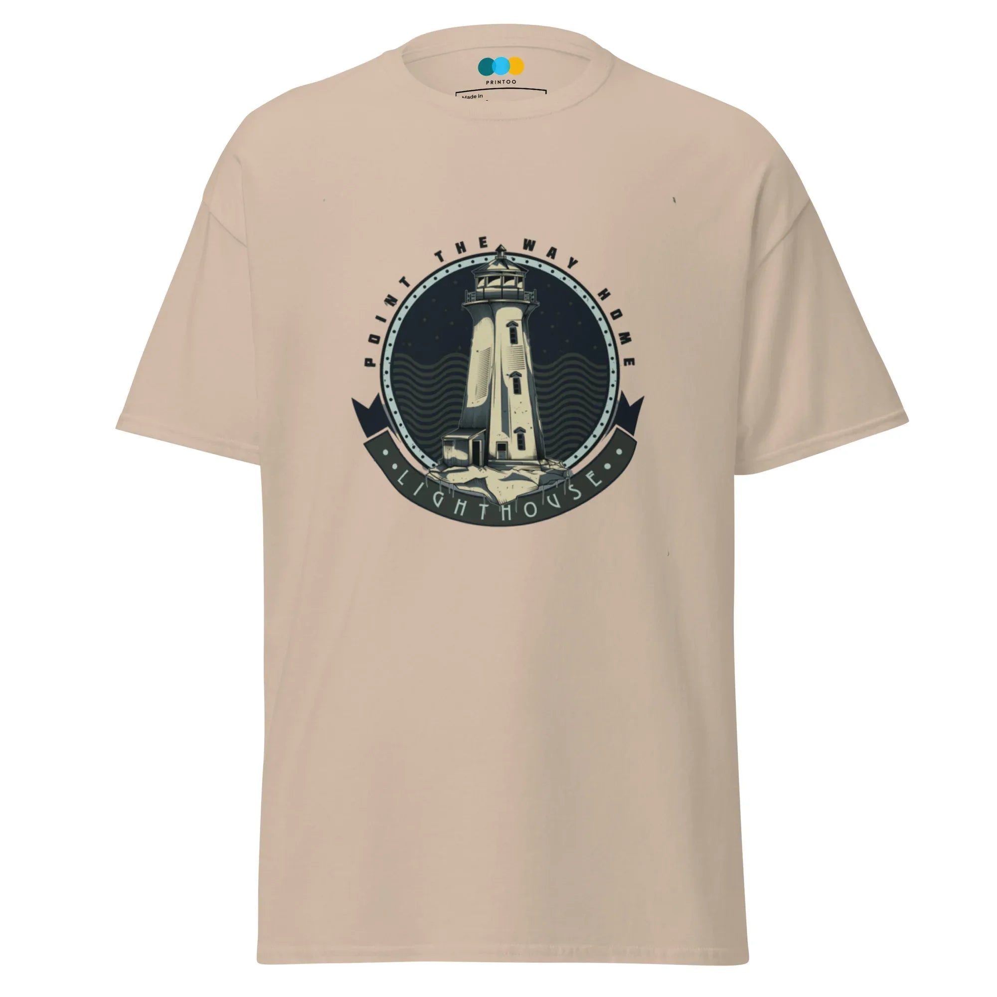 POINT THE WAY HOME men’s t-shirt - Sapphire / S - Printoo Shop - 5028647_21659