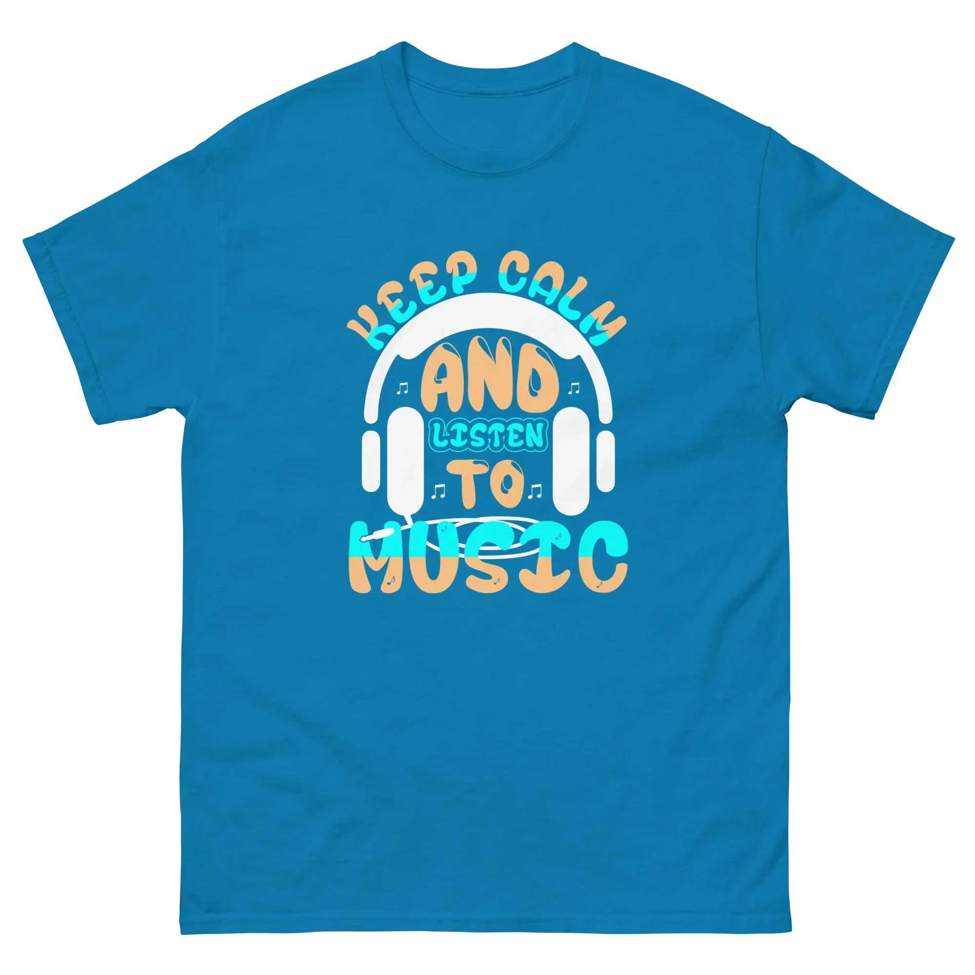 KEEP CALM AND LISTEN TO MUSIC unisex t-shirt - - Music t-shirts - Printoo Shop