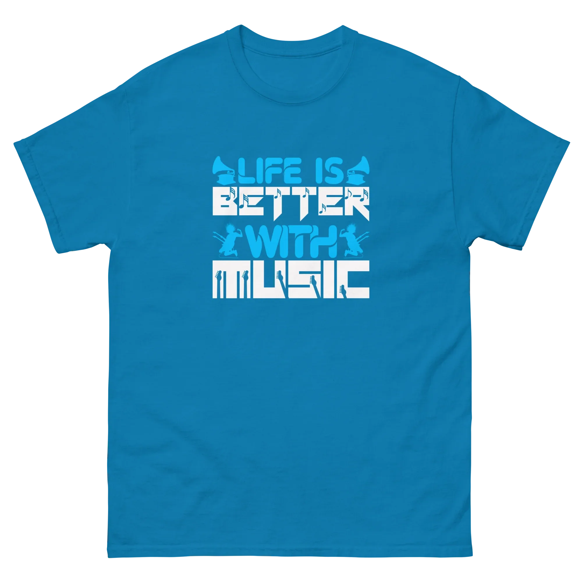LIFE IS BETTER WITH MUSICR unisex t-shirt - - Music t-shirts - Printoo Shop