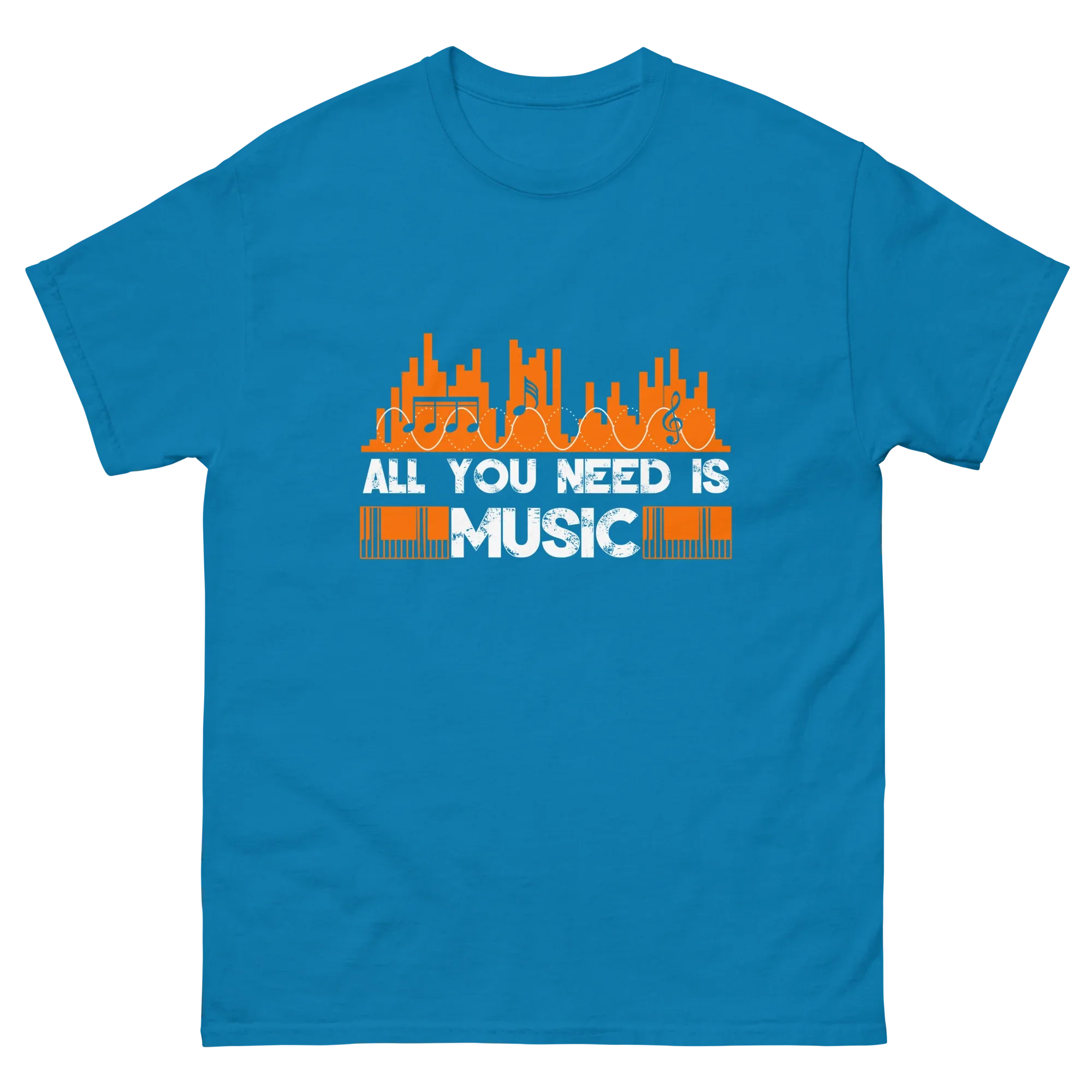 ALL YOU NEED IS MUSIC unisex t-shirt - Printoo Shop - - 041.png, Music t-shirt, t-shirt, unisex, Unisex Classic Tee | Gildan 5000