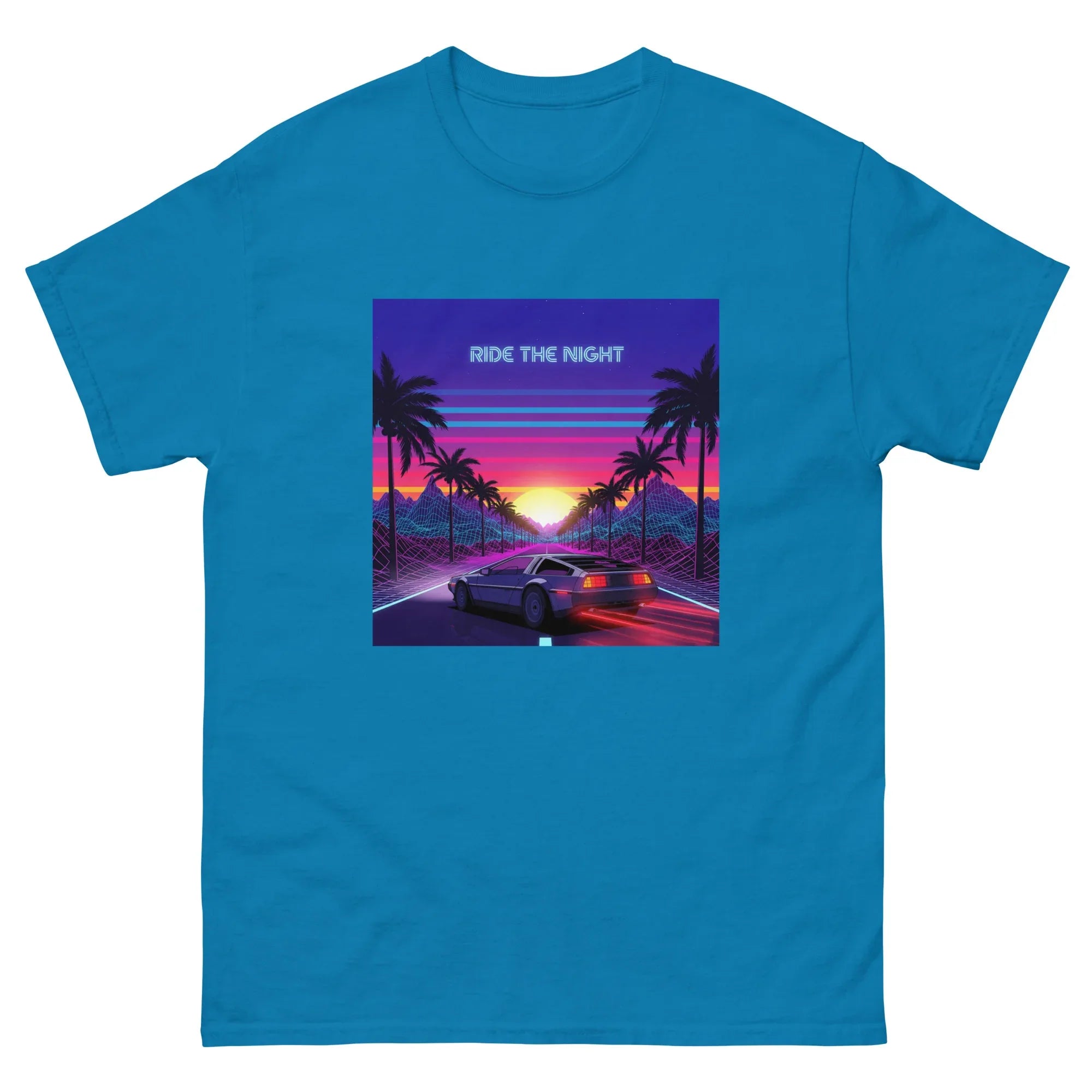 RIDE THE NIGHT unisex t-shirt - Printoo Shop - - Retro & Synthwave T-Shirts, t-shirt, unisex, Unisex Classic Tee | Gildan 5000