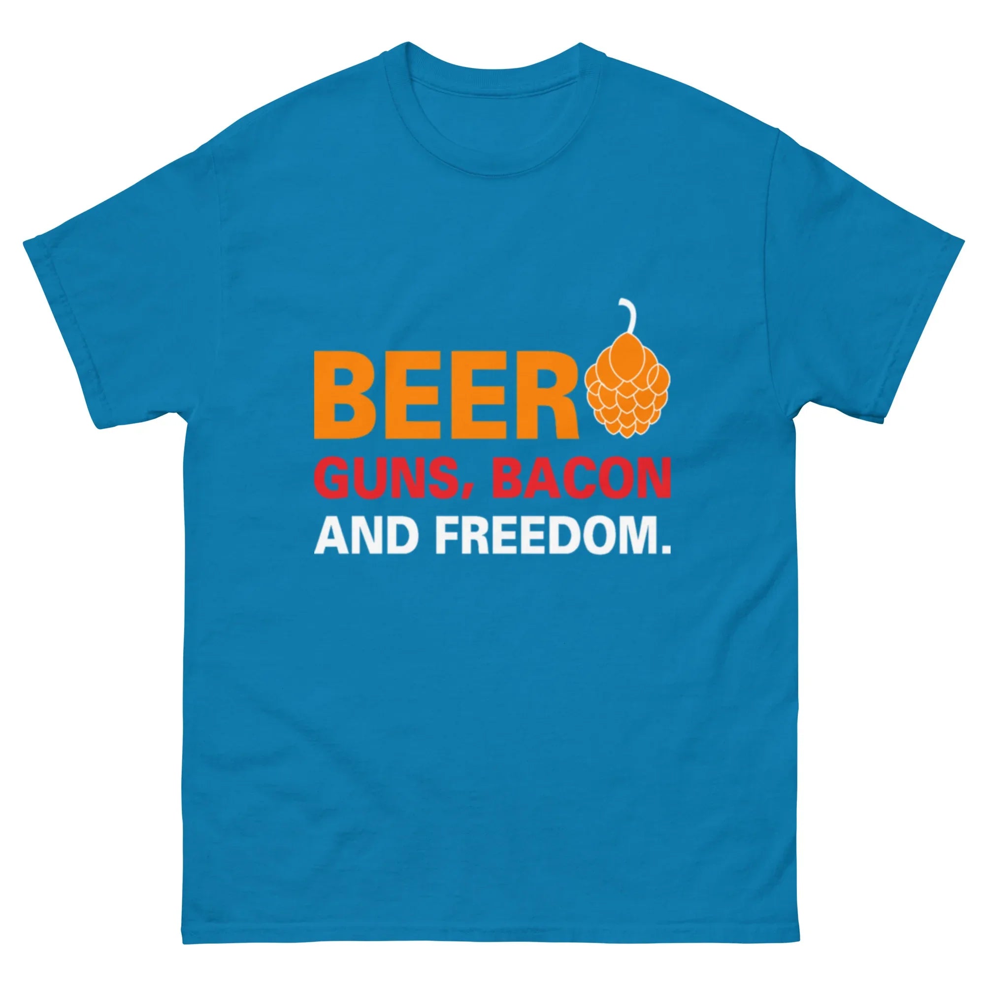 BEER GUNS BACON AND FREEDOM unisex t-shirt - Printoo Shop - - Alcohol, beer, t-shirt, unisex, Unisex Classic Tee | Gildan 5000