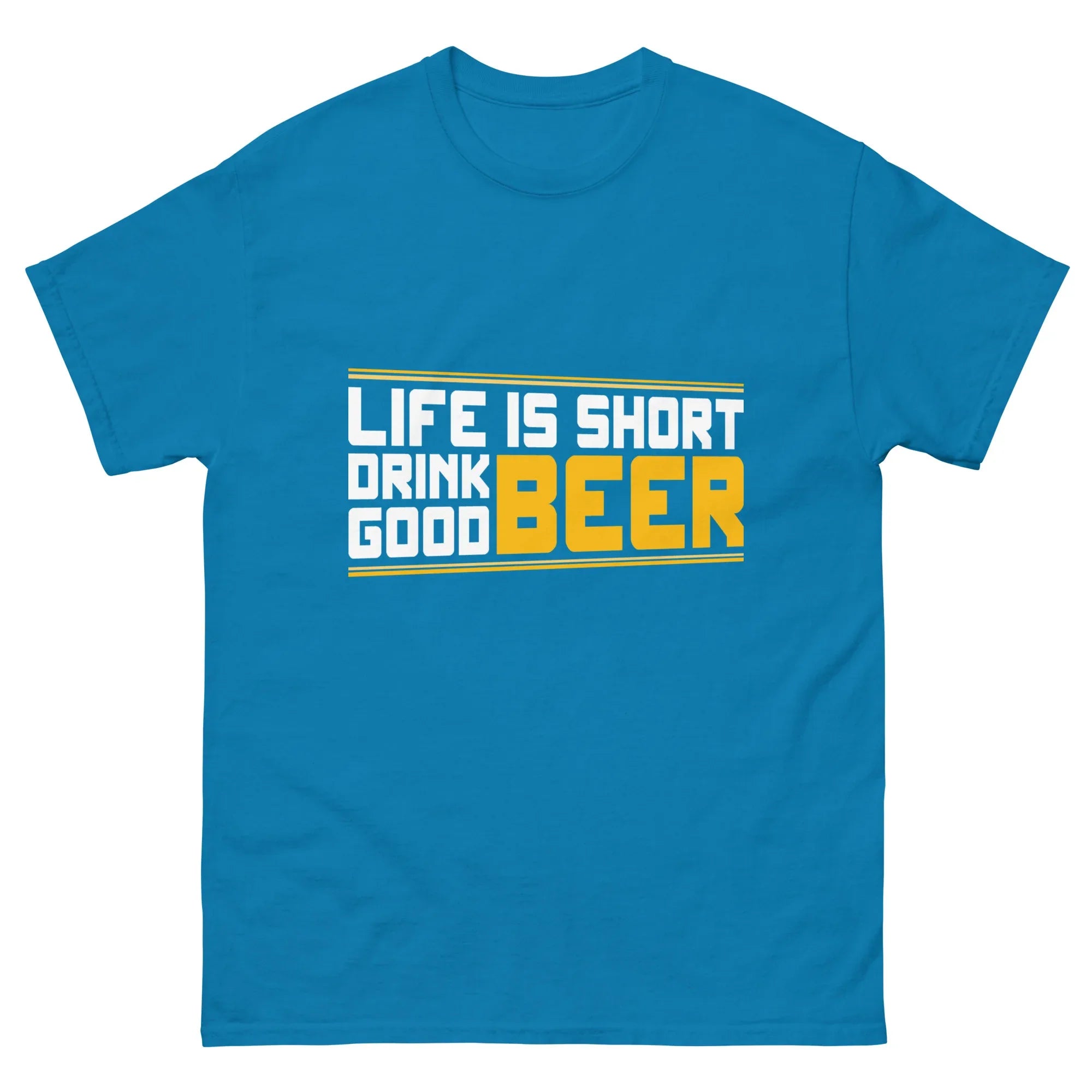 LIFE IS SHORT DRINK GOOD BEER unisex t-shirt - Printoo Shop - - Alcohol, beer, t-shirt, unisex, Unisex Classic Tee | Gildan 5000