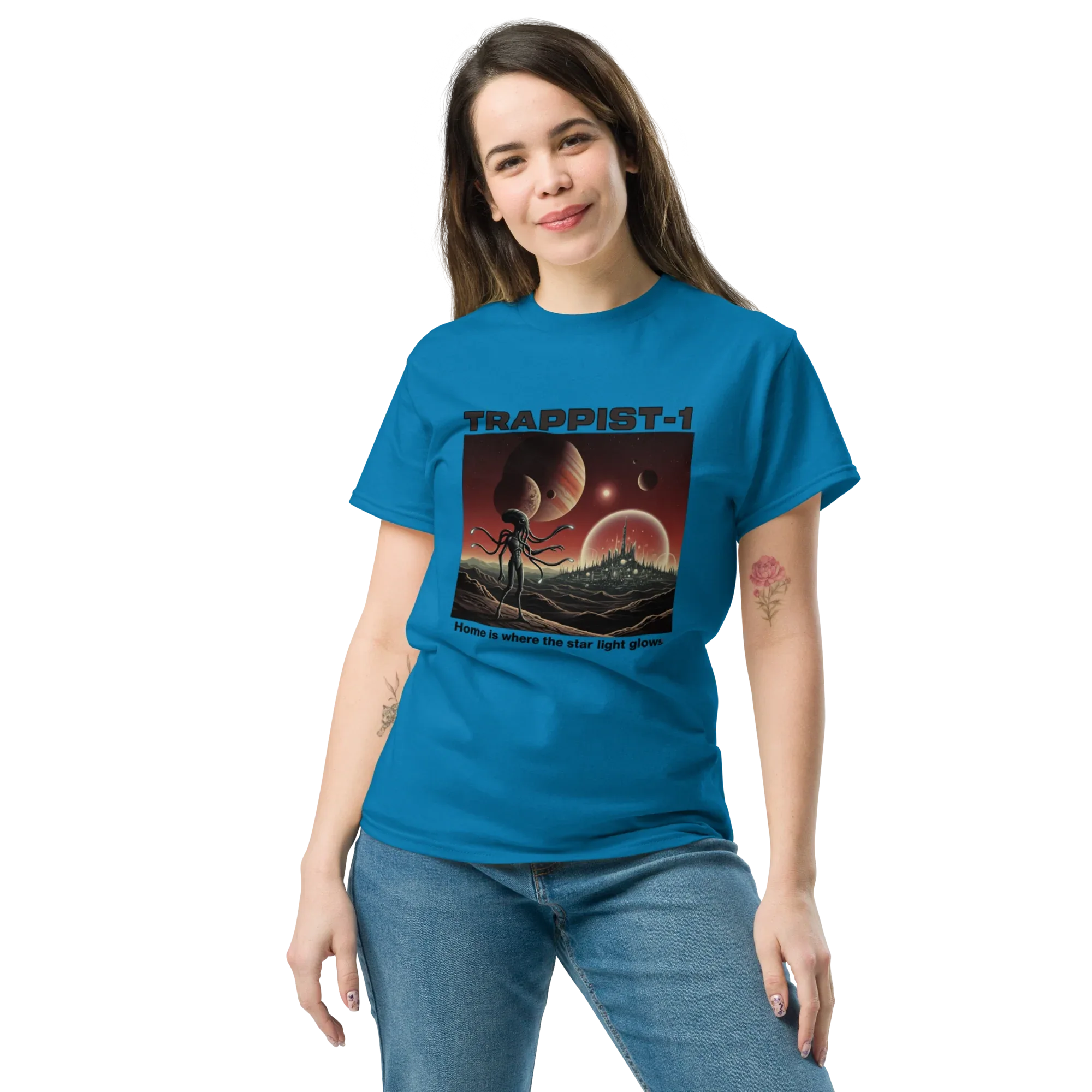 STARLIGHT HOME - TRAPPIST-1 unisex t-shirt - Printoo Shop - - Astronomy, Fantasy, t-shirt, unisex, Unisex Classic Tee | Gildan 5000