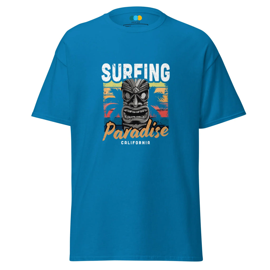 SURFING PARADISE men’s t-shirt - Sapphire / S - Printoo Shop - 8231181_21659