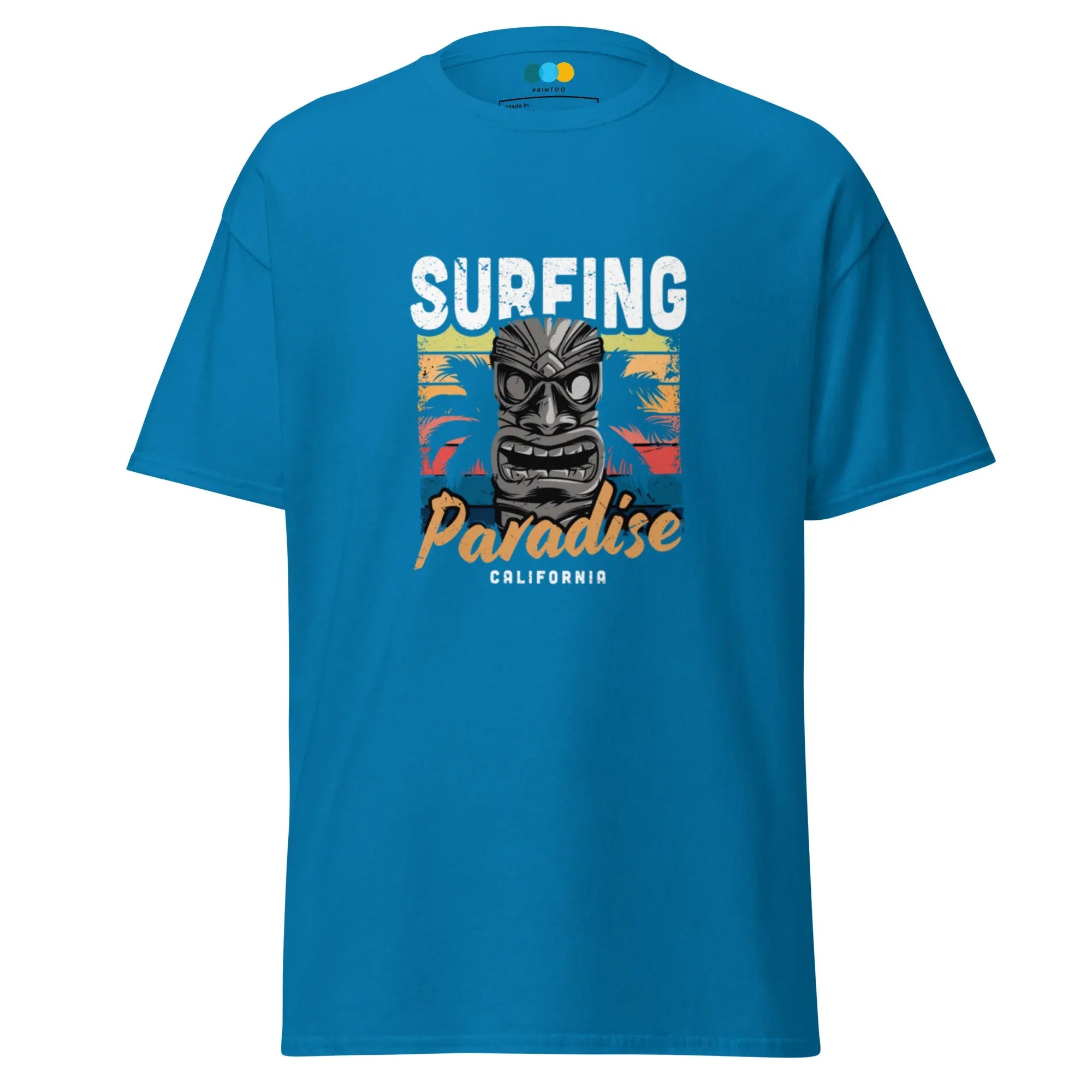 SURFING PARADISE men’s t-shirt - Sapphire / S - Printoo Shop - 8231181_21659
