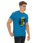 NEVER GIVE UP men’s t-shirt - Dark Heather / S - Printoo Shop - 3706269_15843