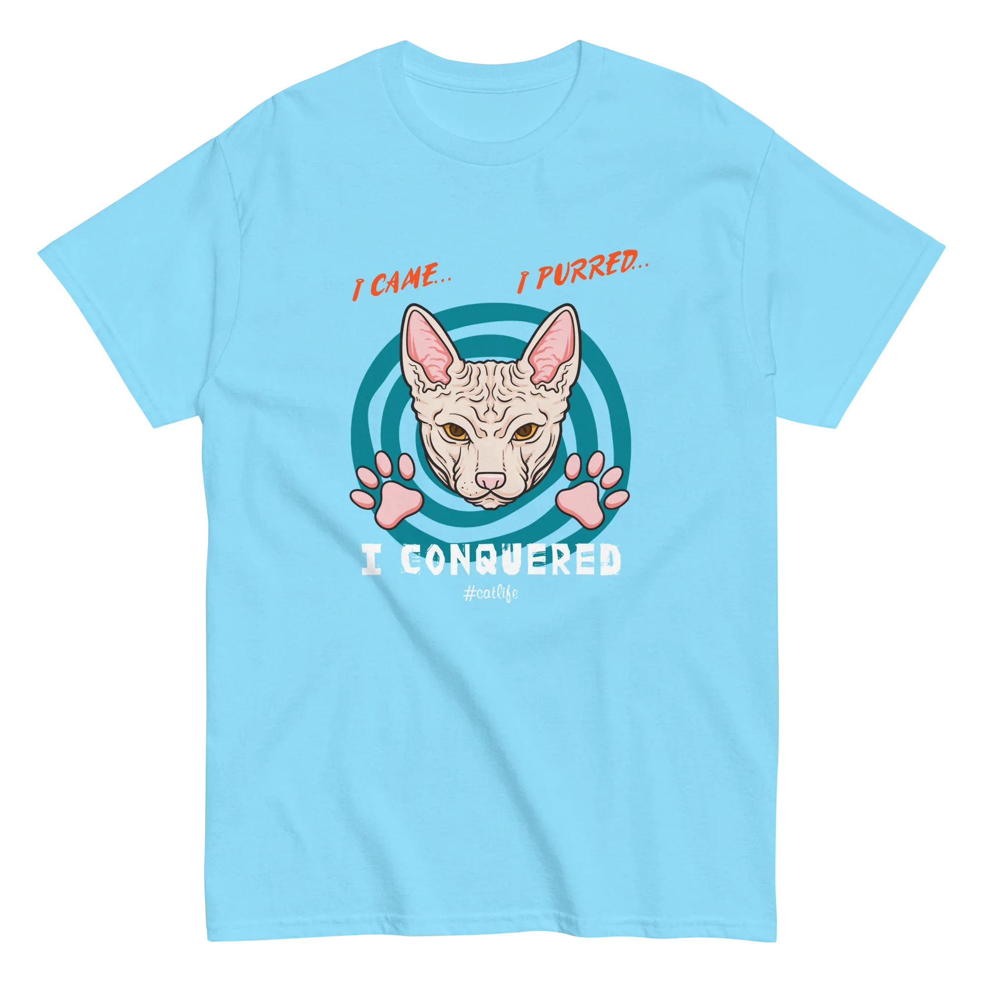 I CONQUERED CAT unisex t-shirt - - Cat t-shirts - Printoo Shop