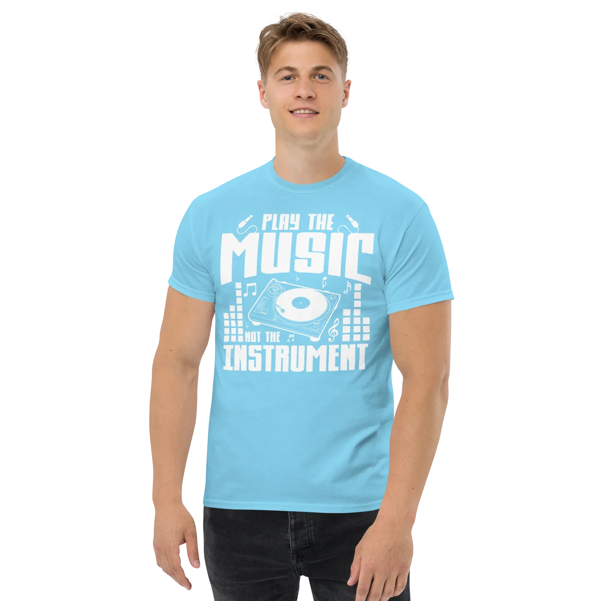 PLAY THE MUSIC NOT THE INSTRUMENT unisex t-shirt - - Music t-shirts - Printoo Shop