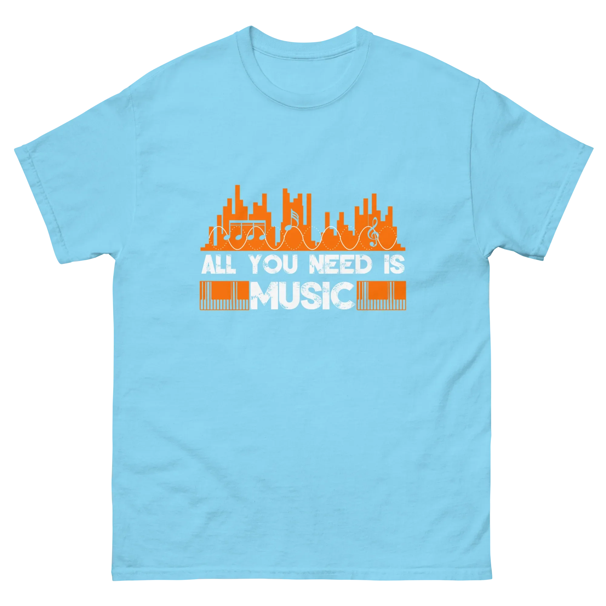 ALL YOU NEED IS MUSIC unisex t-shirt - Printoo Shop - - 041.png, Music t-shirt, t-shirt, unisex, Unisex Classic Tee | Gildan 5000