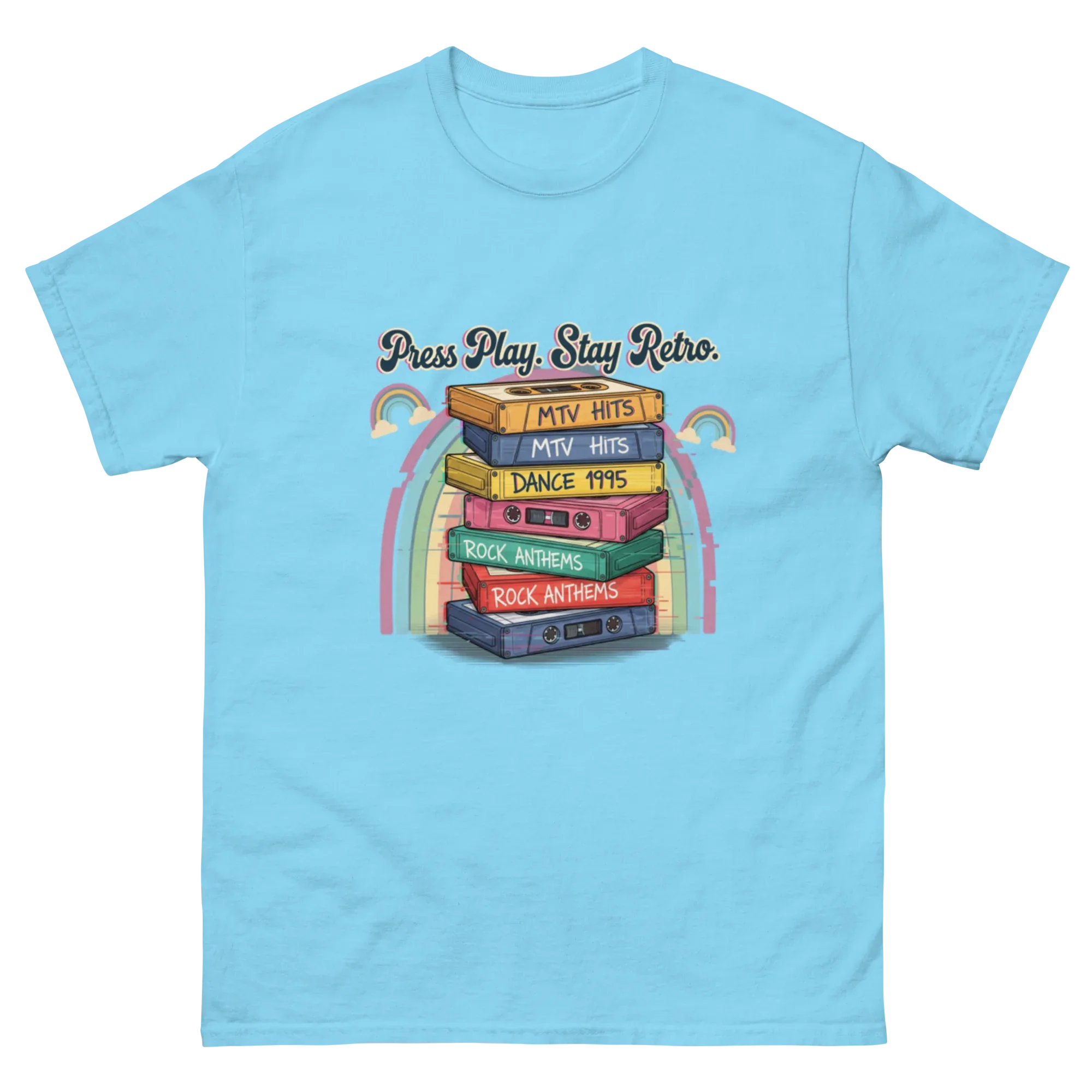 RETRO CASSETTE TAPE unisex t-shirt - Printoo Shop - - Music t-shirt, t-shirt, unisex, Unisex Classic Tee | Gildan 5000, Vintage, Évi