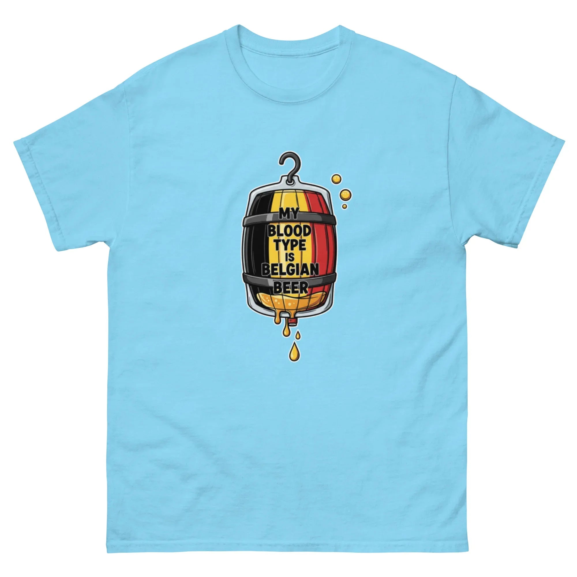 MY BLOOD TYPE IS BELGIAN unisex t-shirt - Printoo Shop - - Alcohol, beer, t-shirt, unisex, Unisex Classic Tee | Gildan 5000