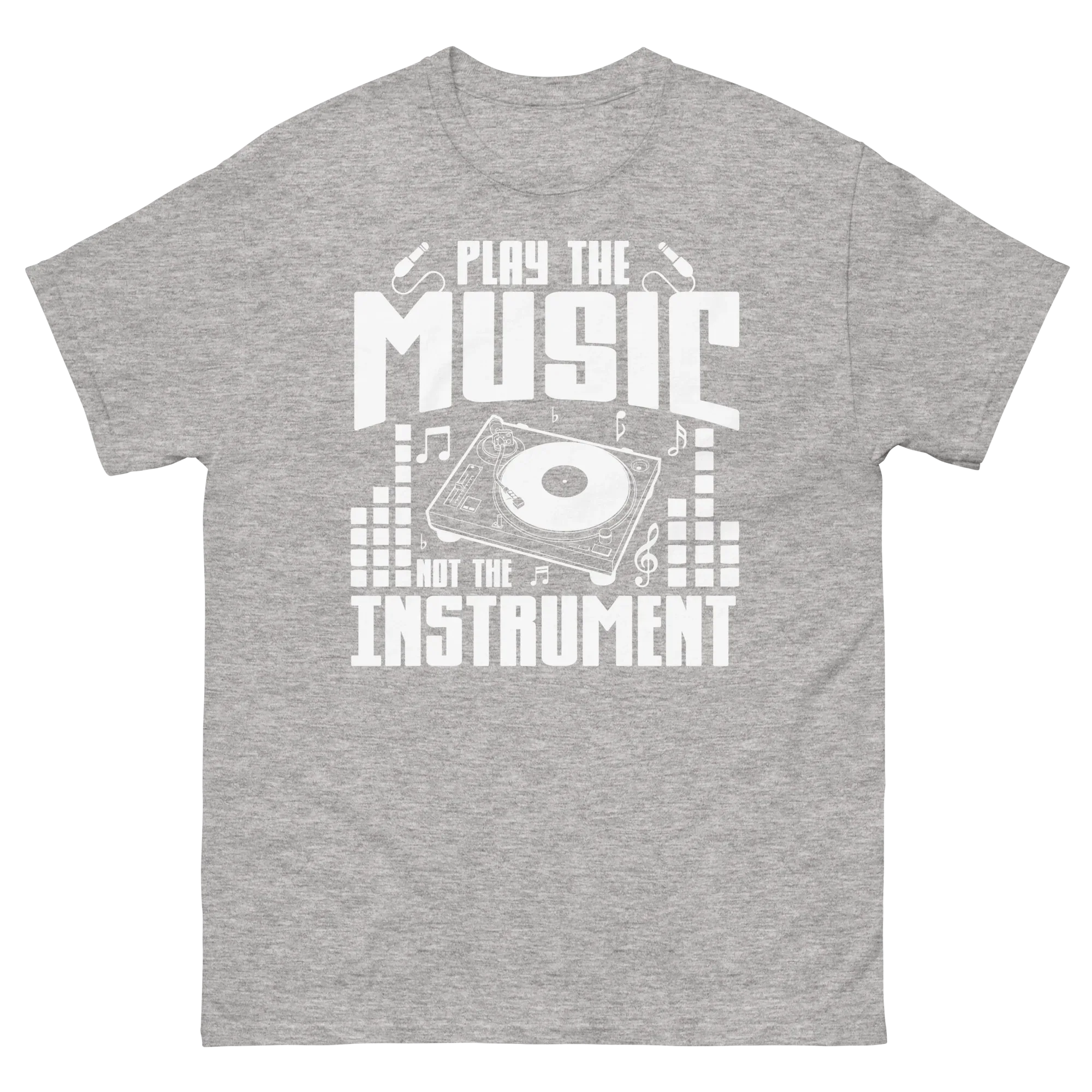 PLAY THE MUSIC NOT THE INSTRUMENT unisex t-shirt - Printoo Shop - - 018.png, Music t-shirt, t-shirt, unisex, Unisex Classic Tee | Gildan 5000