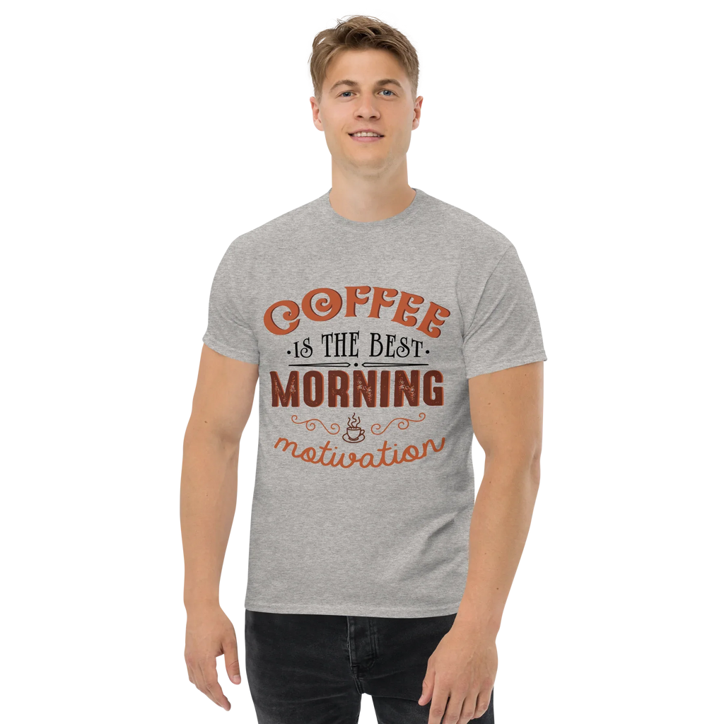 COFFEE IS THE BEST MORNING MOTIVATION unisex t-shirt - - - Printoo Shop