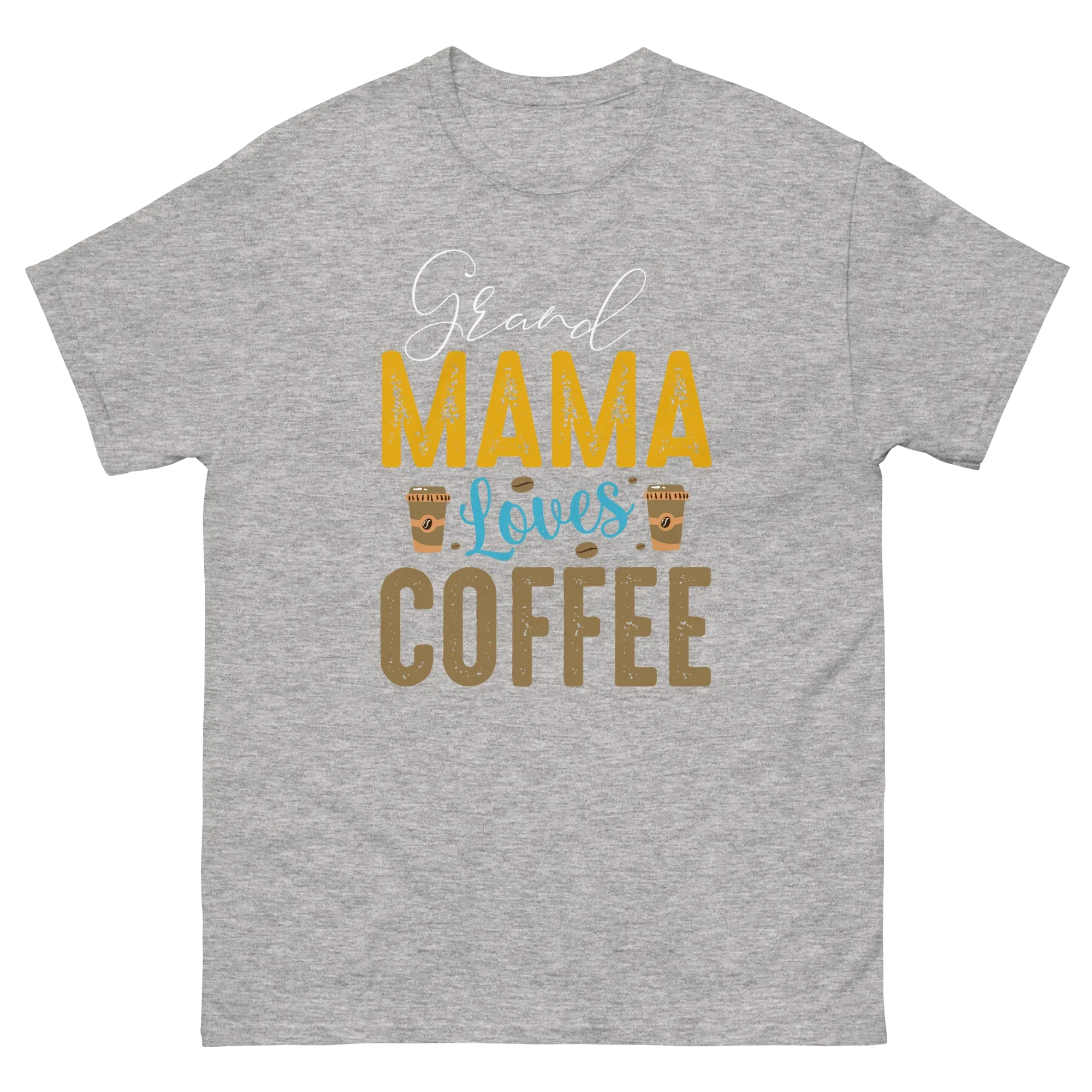 GRANDMA LOVES COFFEE unisex t-shirt - Printoo Shop - - t-shirt, unisex, Unisex Classic Tee | Gildan 5000