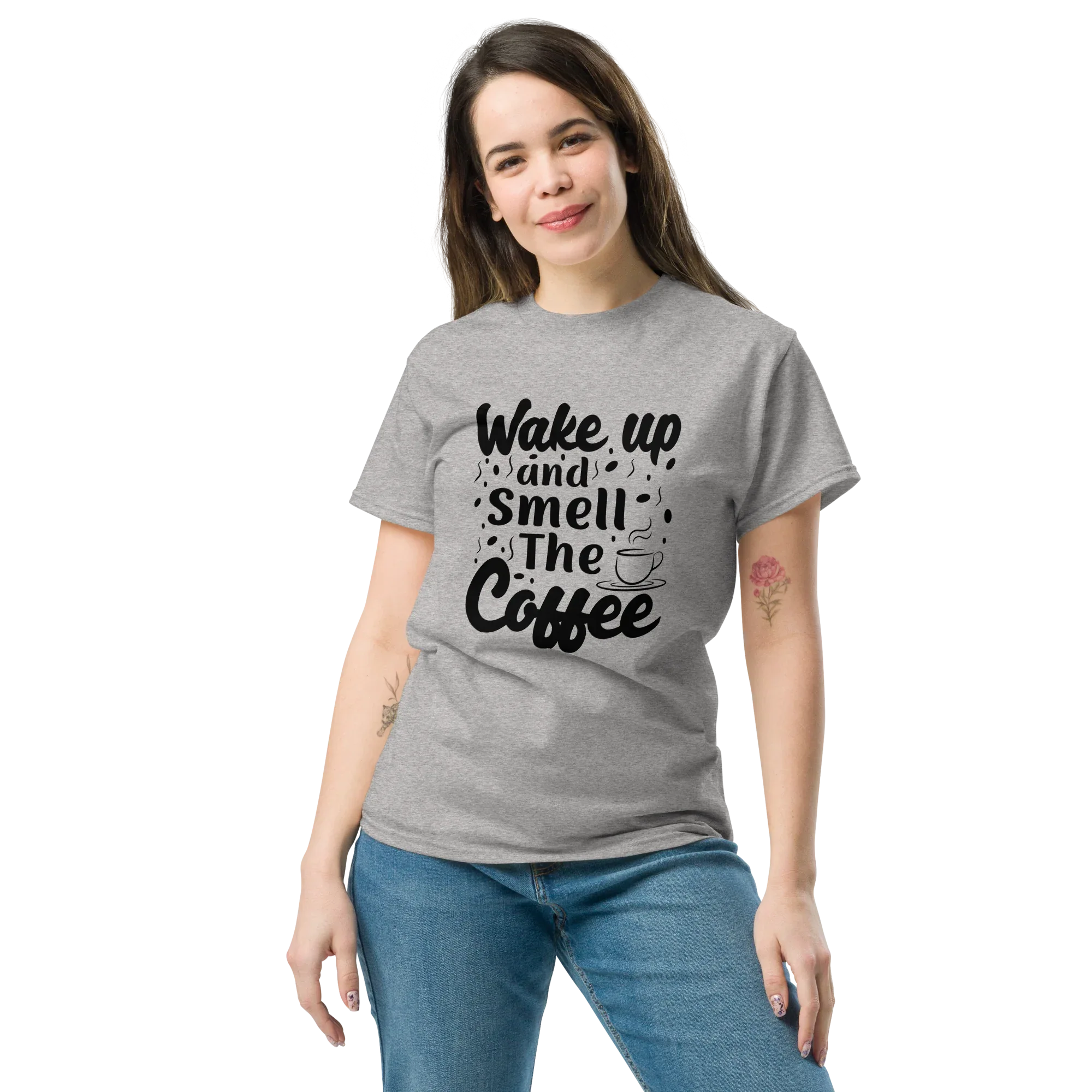 WAKE UP AND SMELL THE COFFEE unisex t-shirt - Printoo Shop - - t-shirt, unisex, Unisex Classic Tee | Gildan 5000