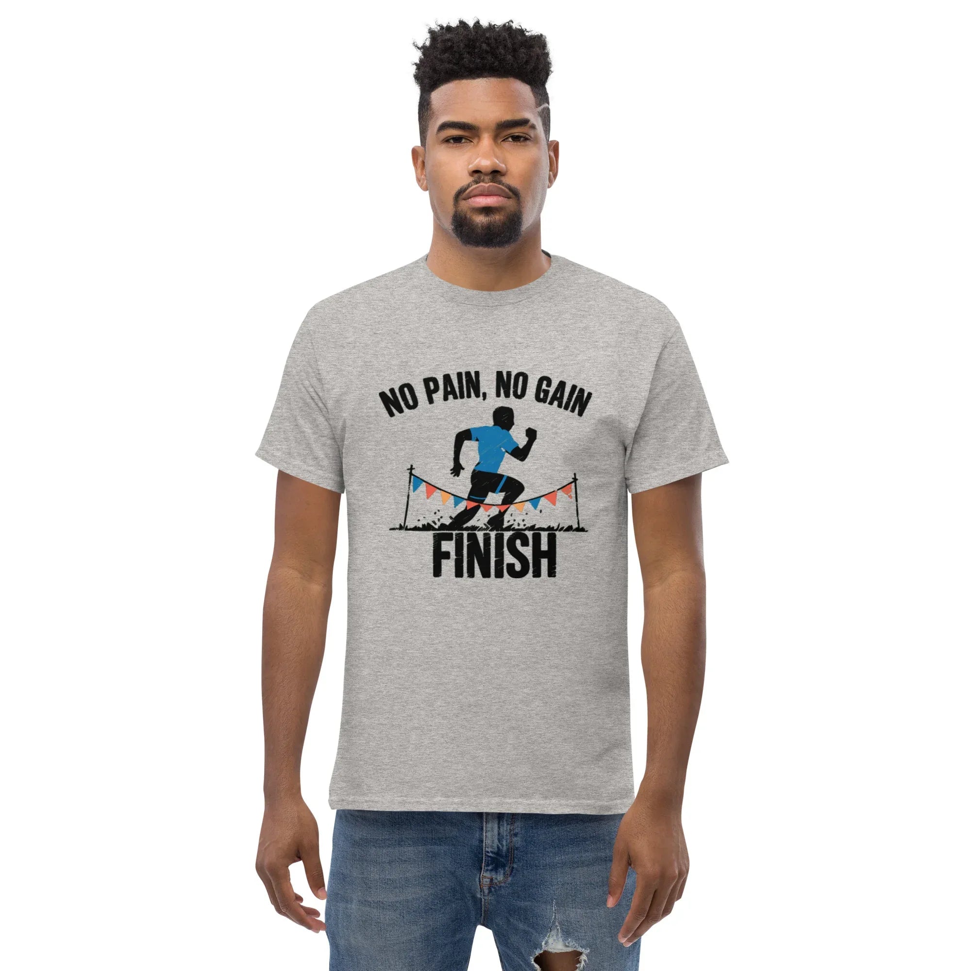 FINISH LINE VICTORY men’s t-shirt - Dark Heather / S - Printoo Shop - 6489722_15843