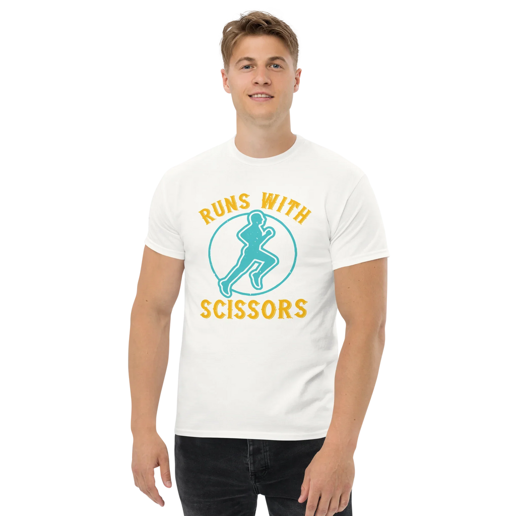 RUNS /w SCISSORS unisex t-shirt - - Running - Printoo Shop