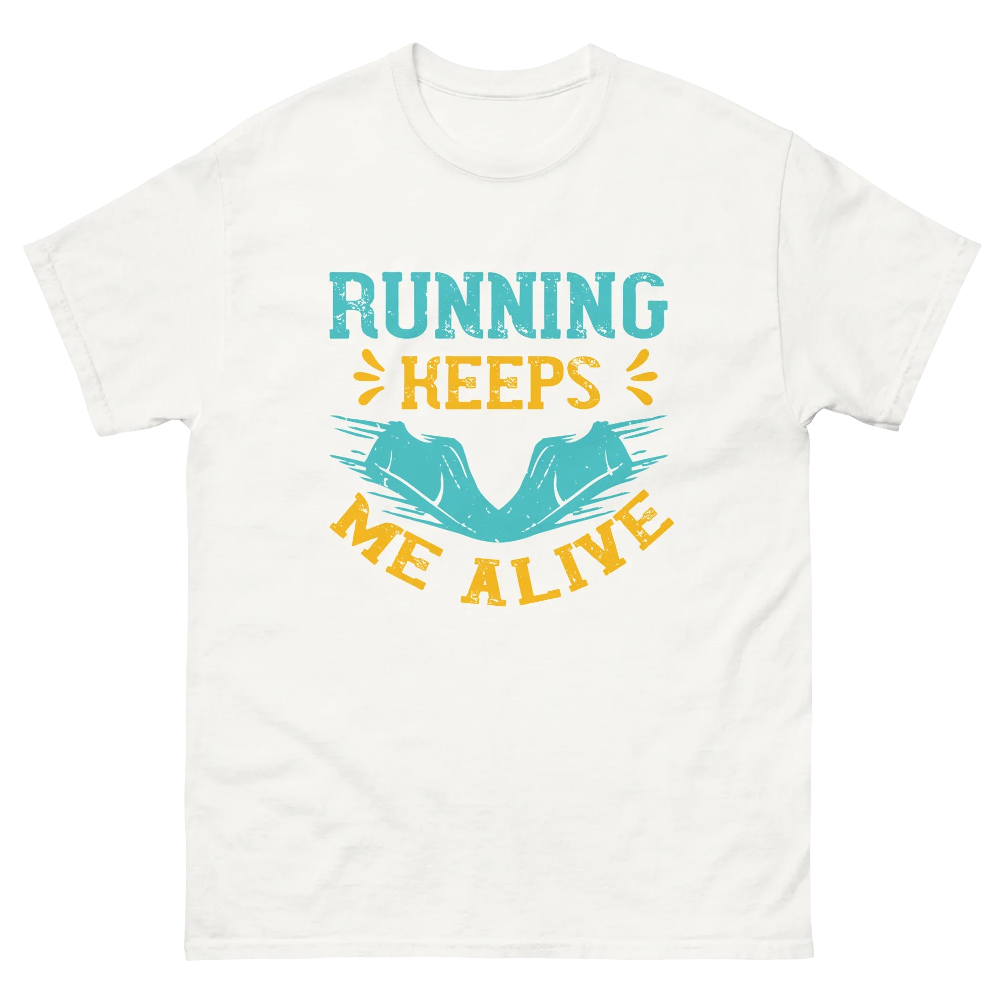 RUNNING KEEPS ME ALIVE unisex t-shirt - - Running t-shirts - Printoo Shop